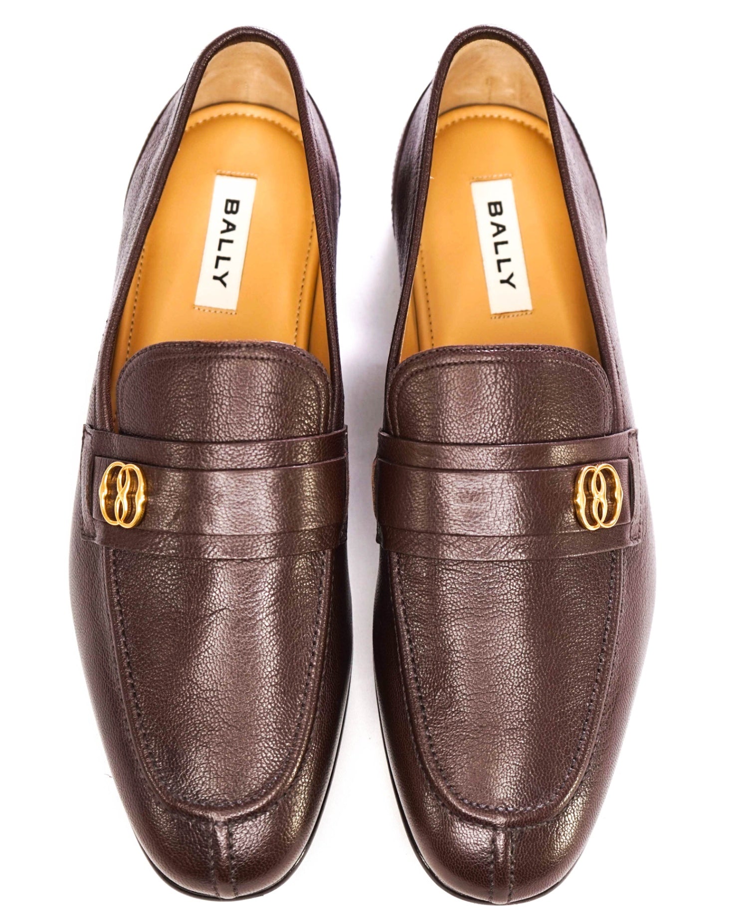$790 Bally Brown Leather Loafers "SADEI" US 7D (6UK)