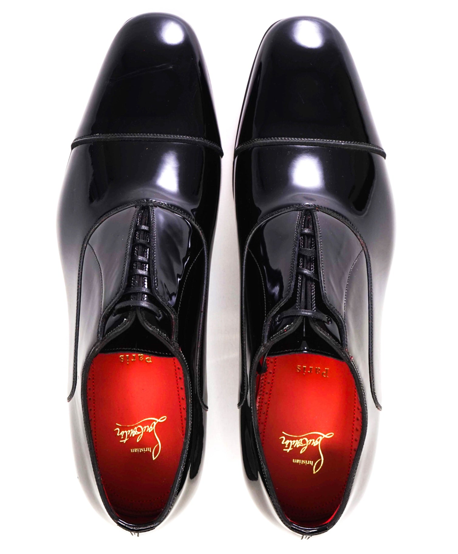 $1,100 Christian Louboutin Black "GREGHOST" Patent Oxfords US 11.5 (44.5EU)