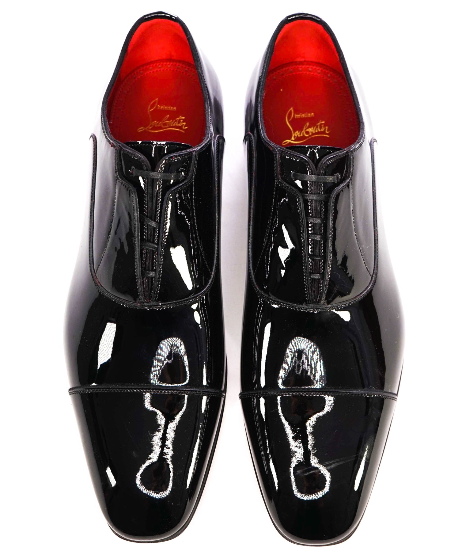 $1,100 Christian Louboutin Black "GREGHOST" Patent Oxfords US 11.5 (44.5EU)