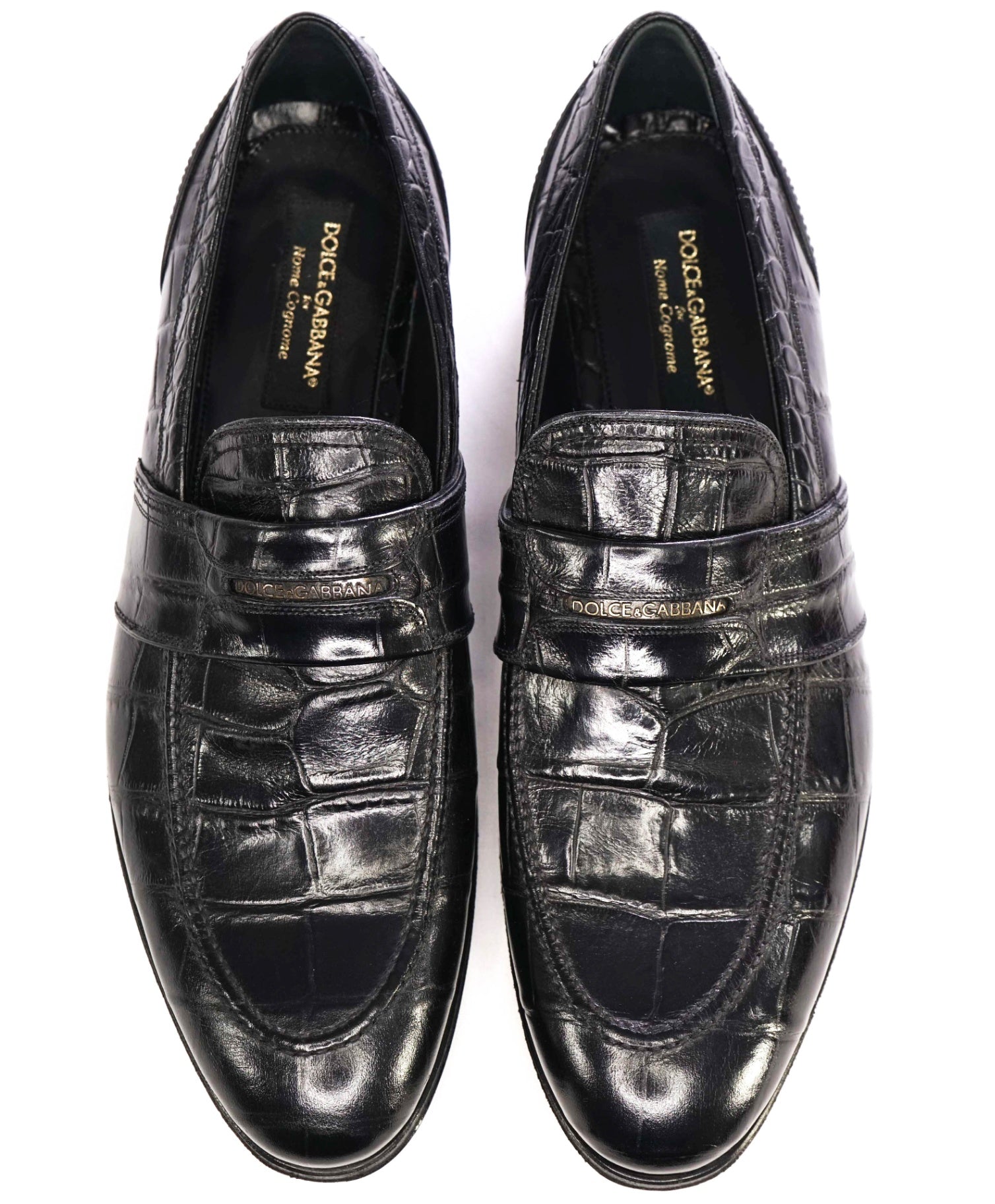 $5849 Dolce & Gabbana - 1/1 Sample Black CROCODILE Loafers 9.5US (8.5IT)