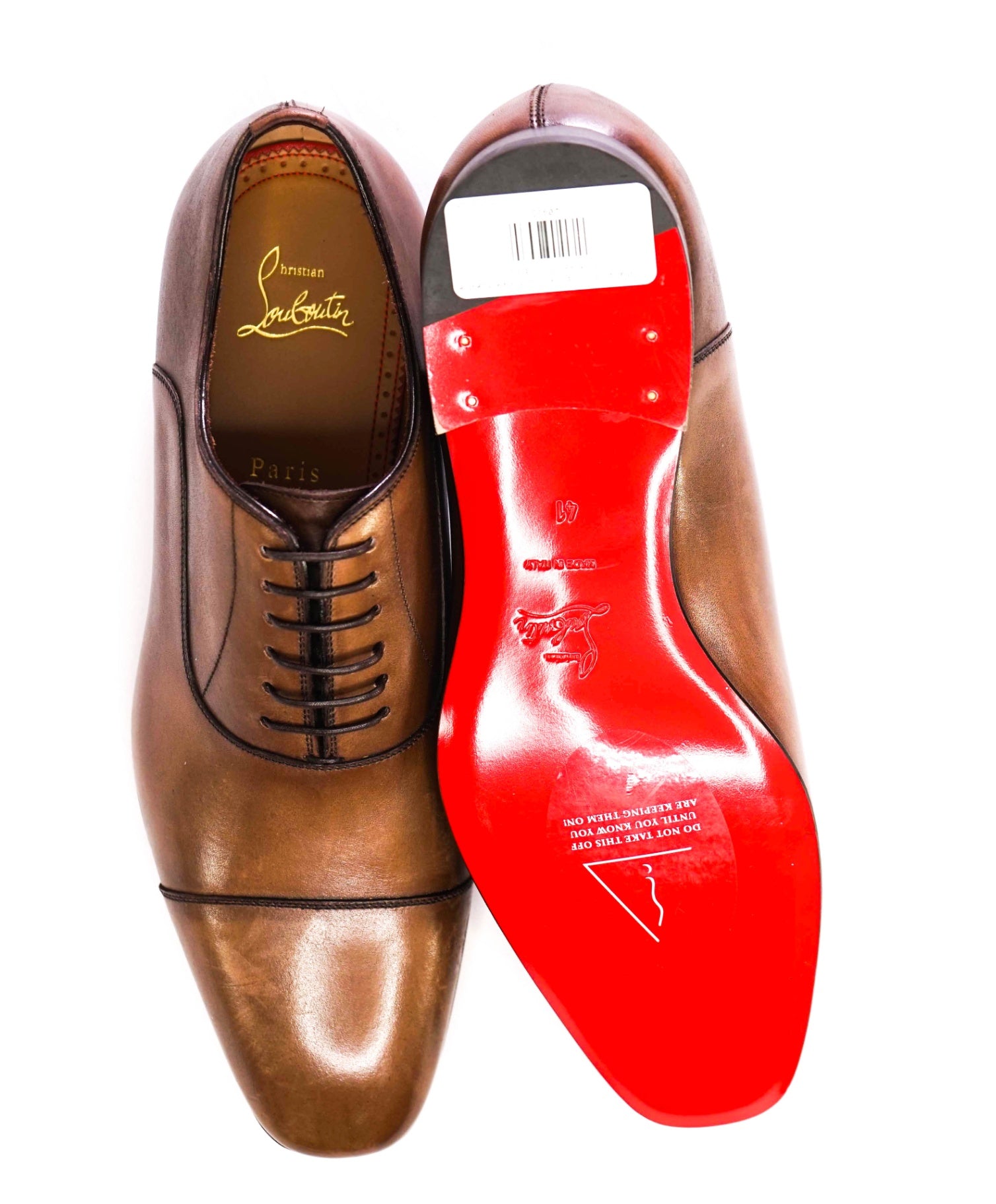 $1,050 CHRISTIAN LOUBOUTIN - *GREGGO* Brown Oxfords US 10 (43EU)