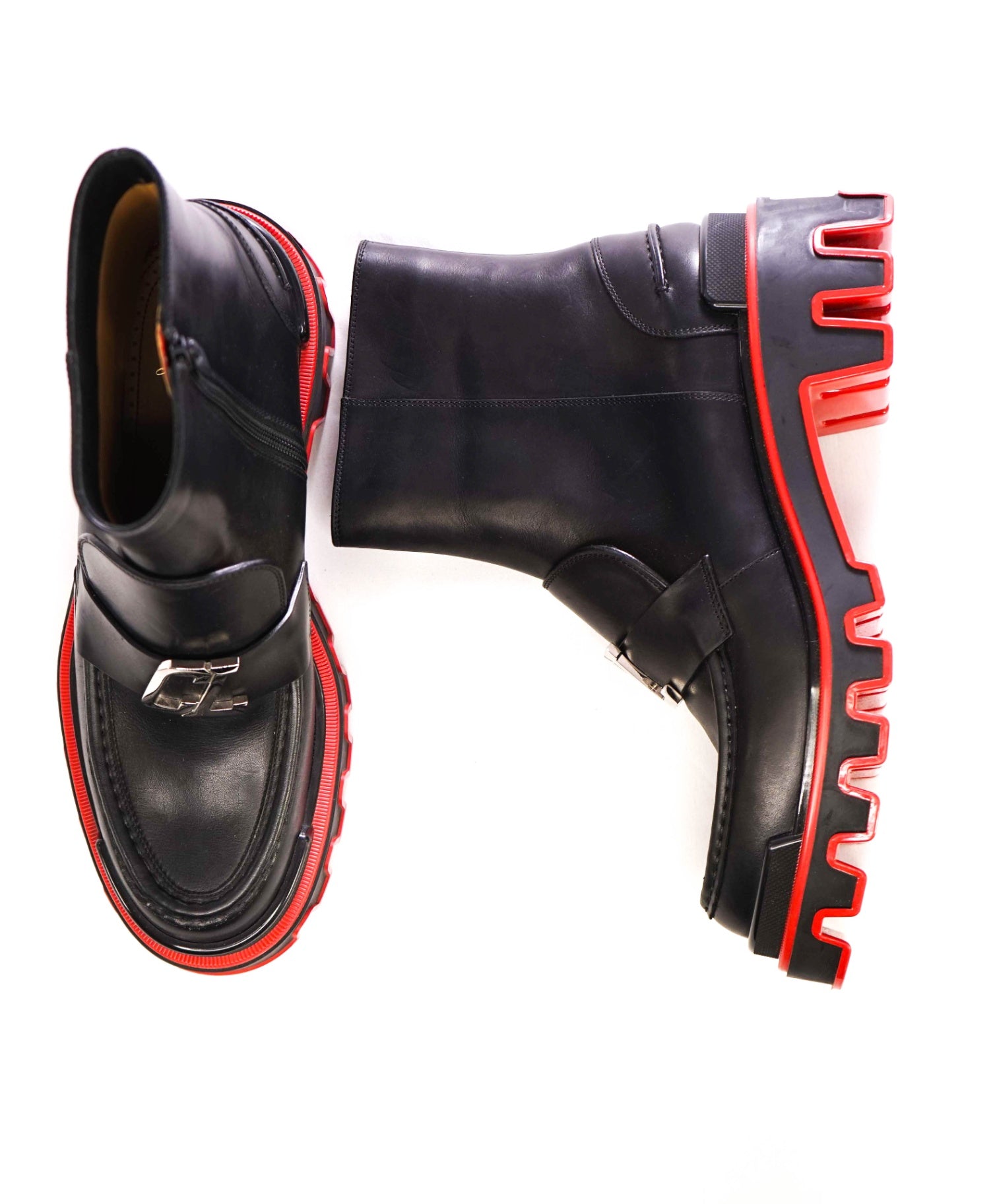 $1,445 Christian Louboutin DUNE Black Boots Leather US 9 (42EU)