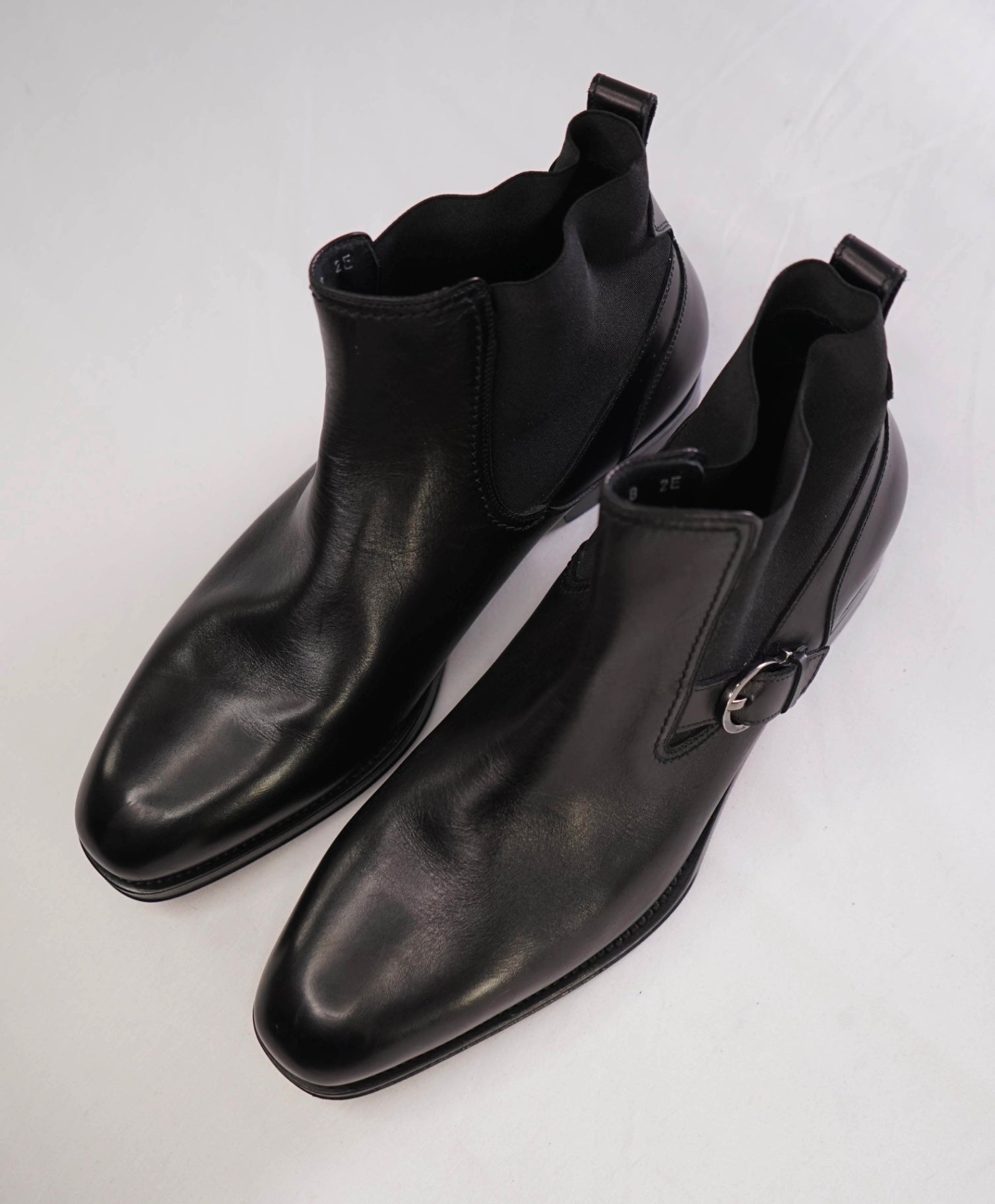 $1,190 Salvatore Ferragamo GANCINI Buckle Black Ankle Boots 8 EE