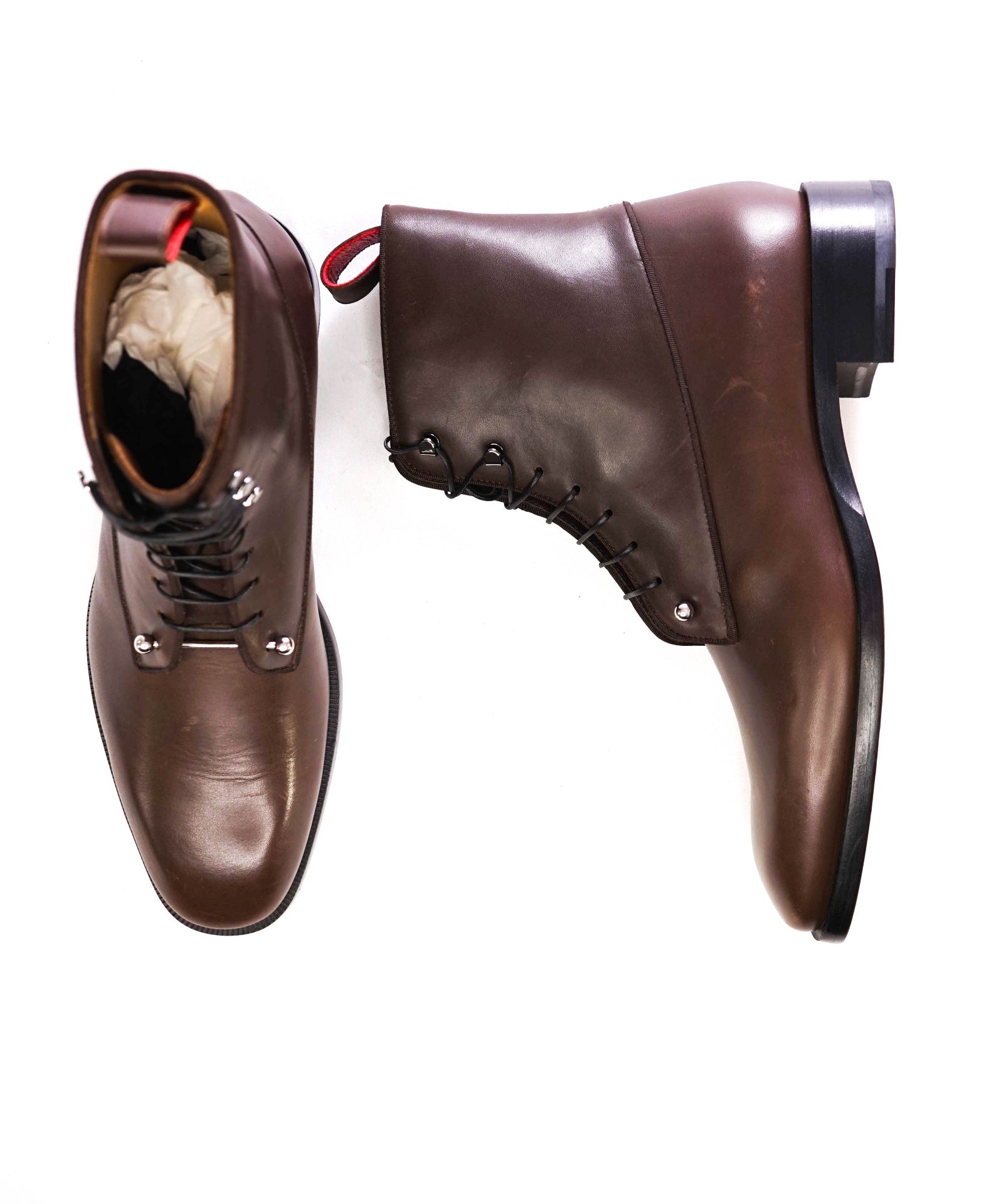 $1,445 Christian Louboutin "Chambeli" Brown Boots Leather US 9 (42EU)