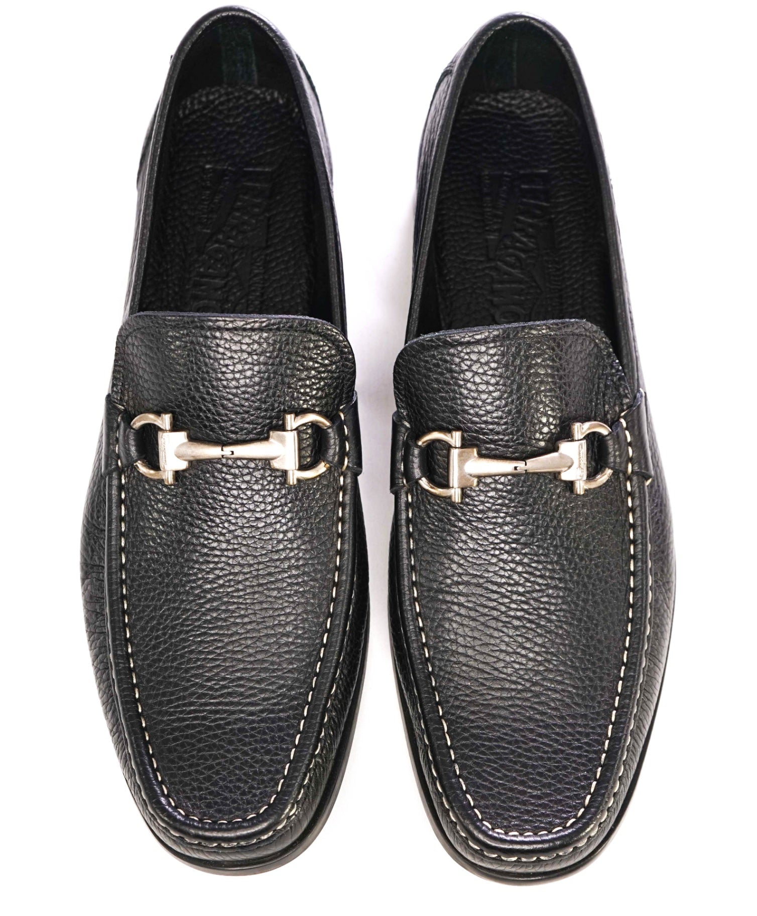 Salvatore Ferragamo Black Loafers Leather Footwear 8.5 D