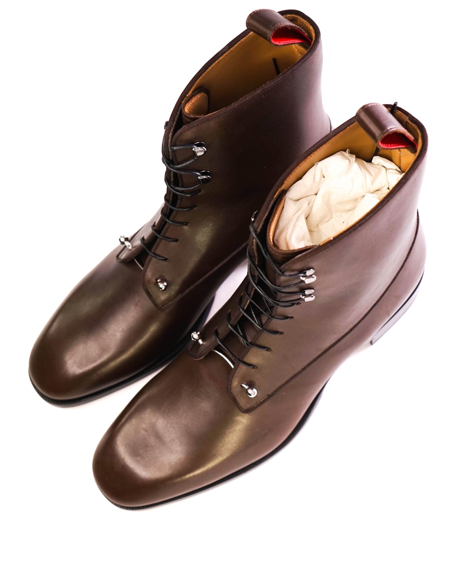 $1,445 Christian Louboutin "Chambeli" Brown Boots Leather US 10.5 (43.5EU)