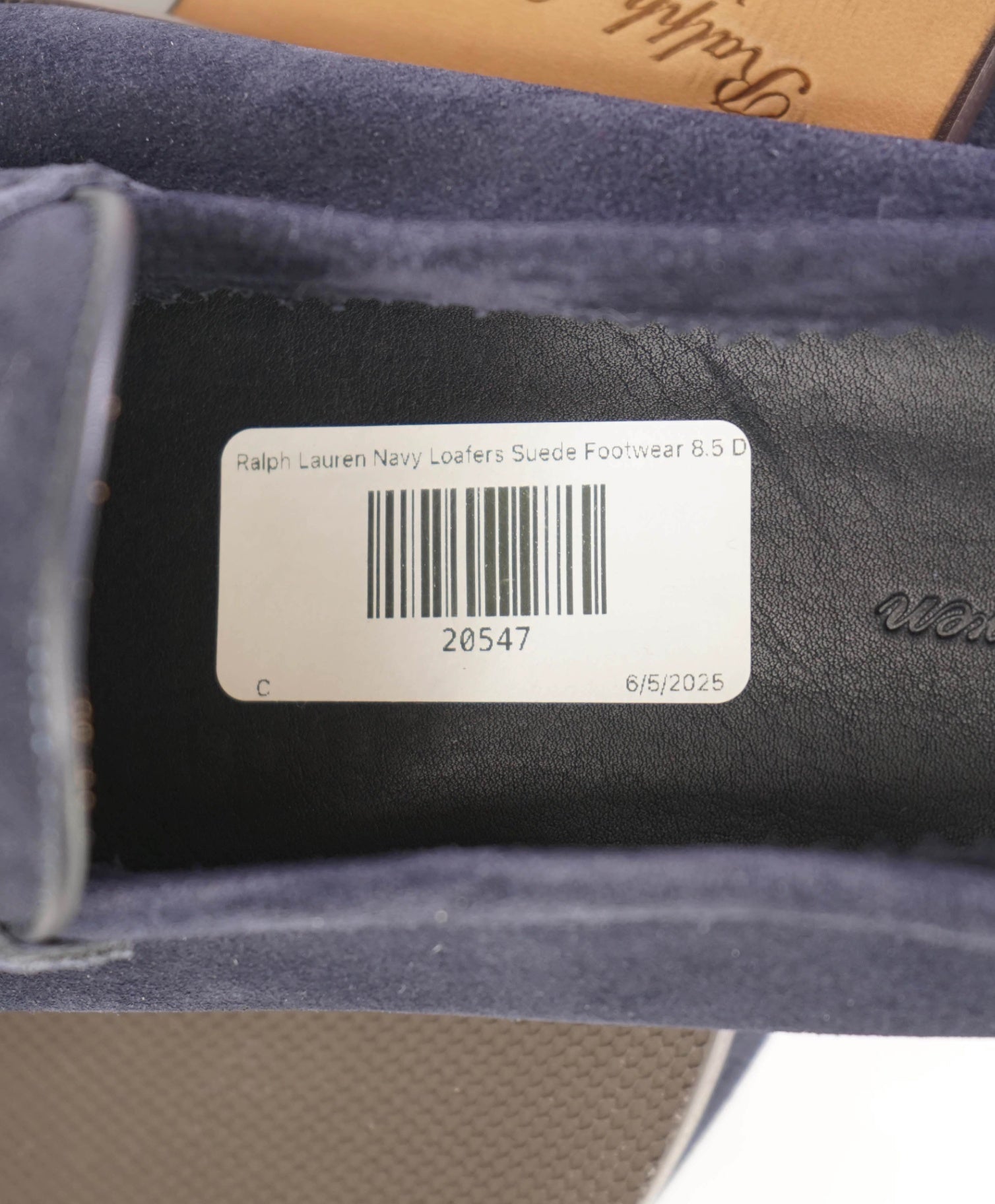 $995 Ralph Lauren Purple Lable Navy Suede Penny Loafers 8.5 D