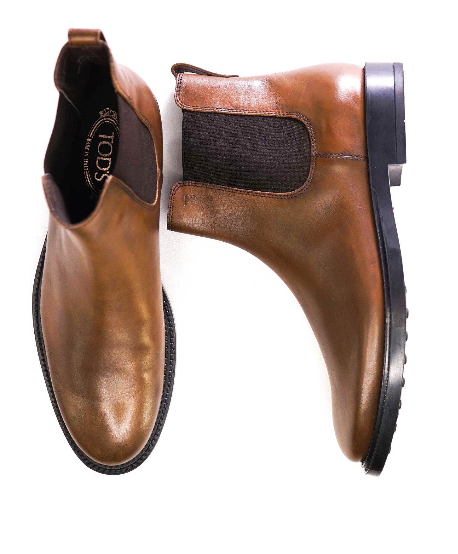 $825 Tod's Brown Ankle Boots Leather Footwear US 9.5 (UK8.5)