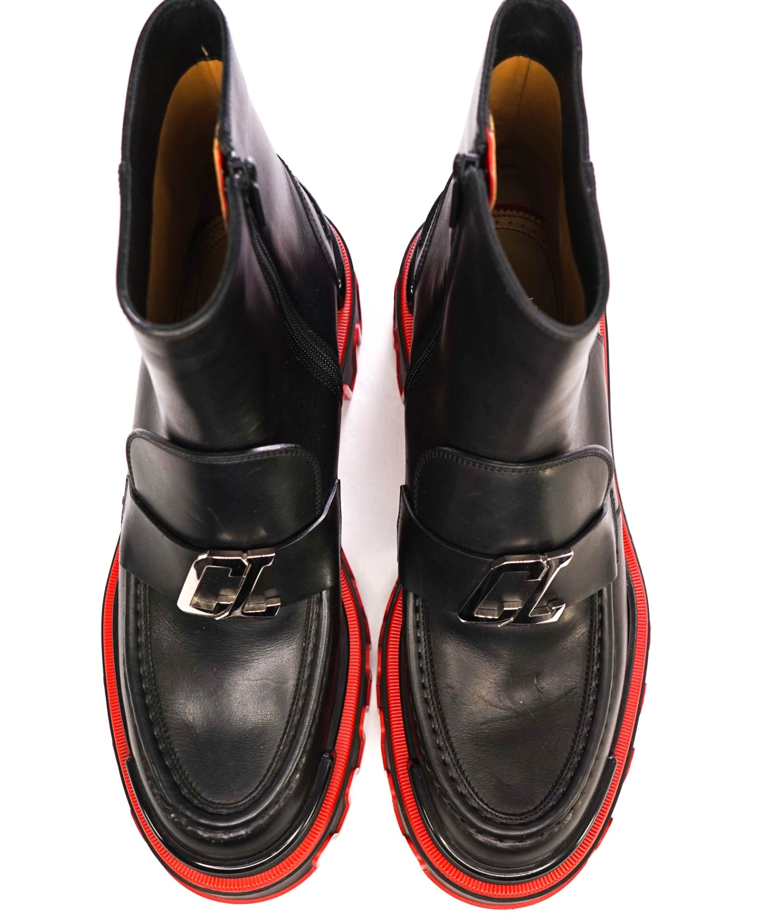 $1,445 Christian Louboutin DUNE Black Boots Leather US 9 (42EU)