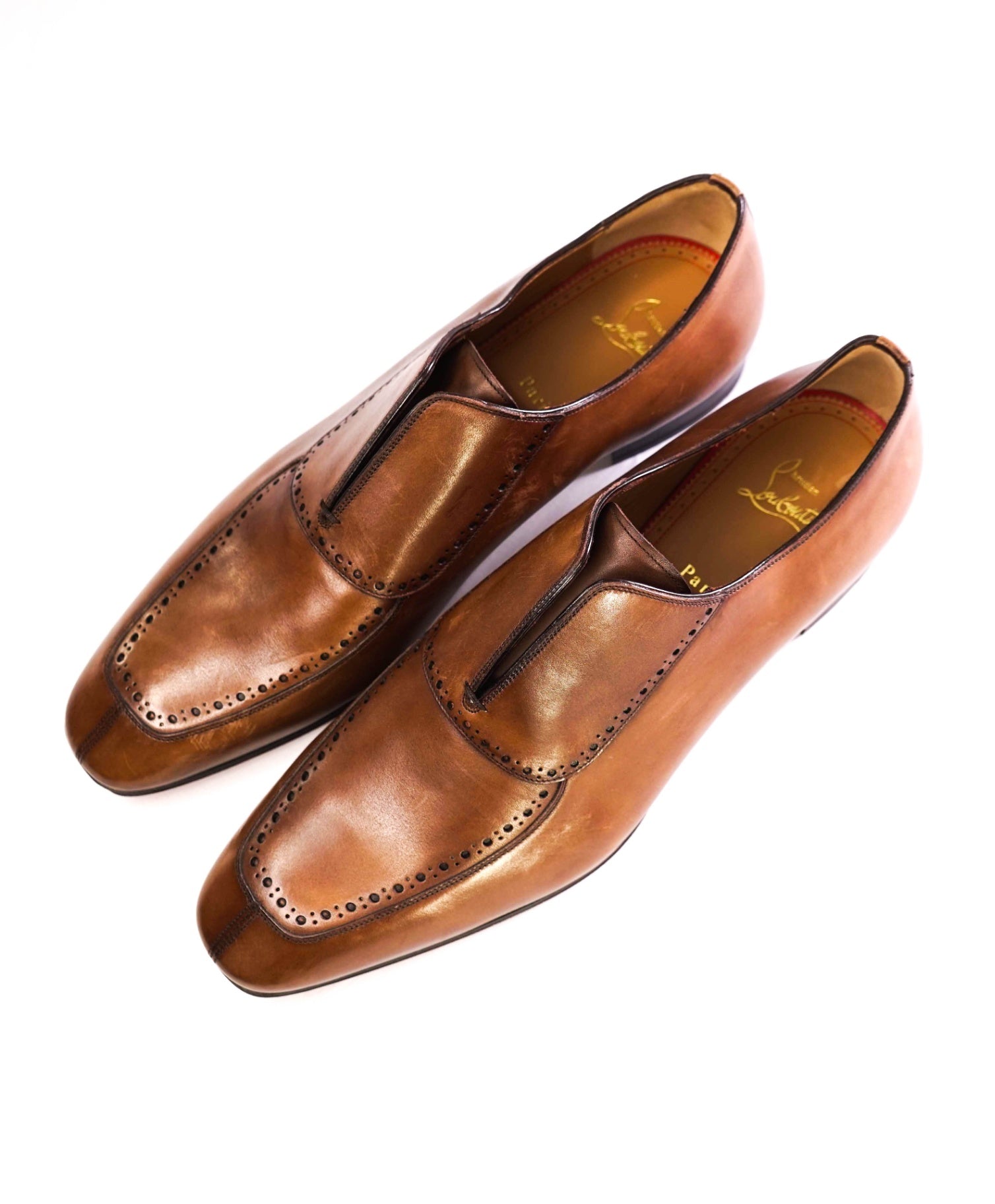$1,250 CHRISTIAN LOUBOUTIN - *LAFITOCH* Brown Lthr Loafer US 13 (46EU)