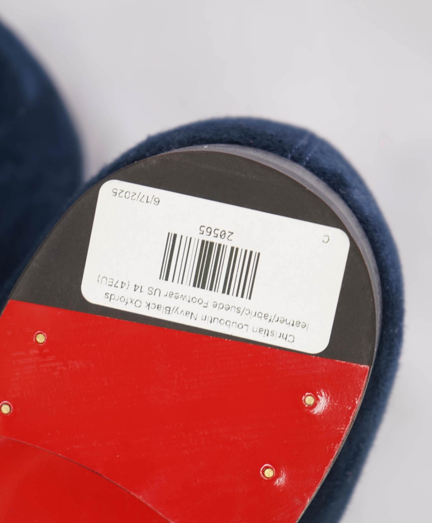 $1,050 CHRISTIAN LOUBOUTIN - *GREGGO* Suede Navy Blue Oxfords US 14 (47EU)