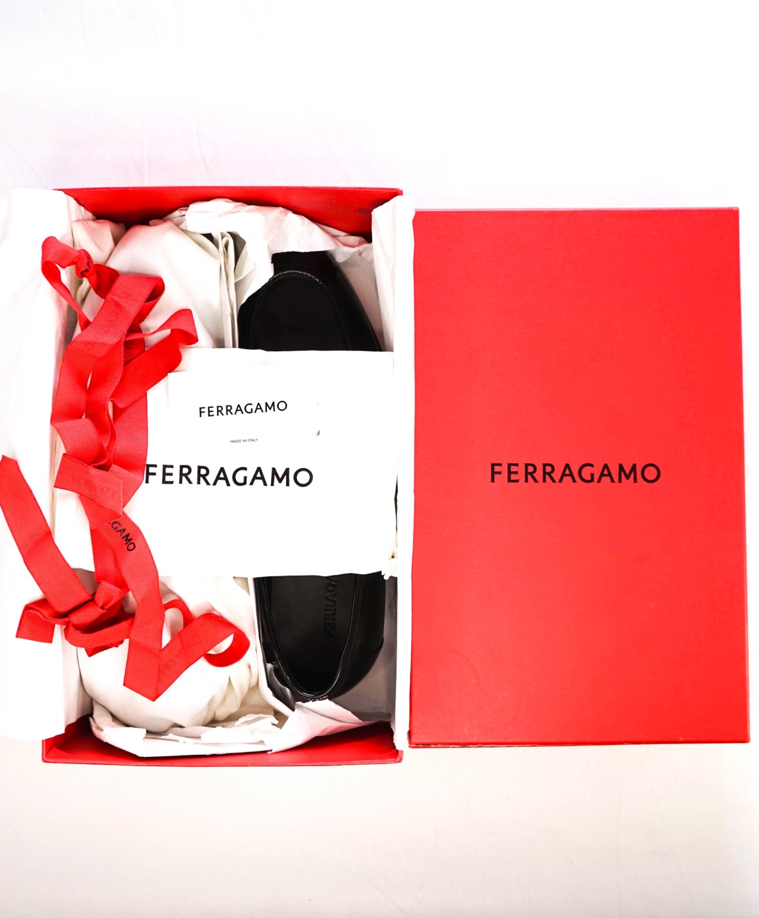 $850 SALVATORE FERRAGAMO - “GIN 4" Gancini Bit Loafer Black 11 EE