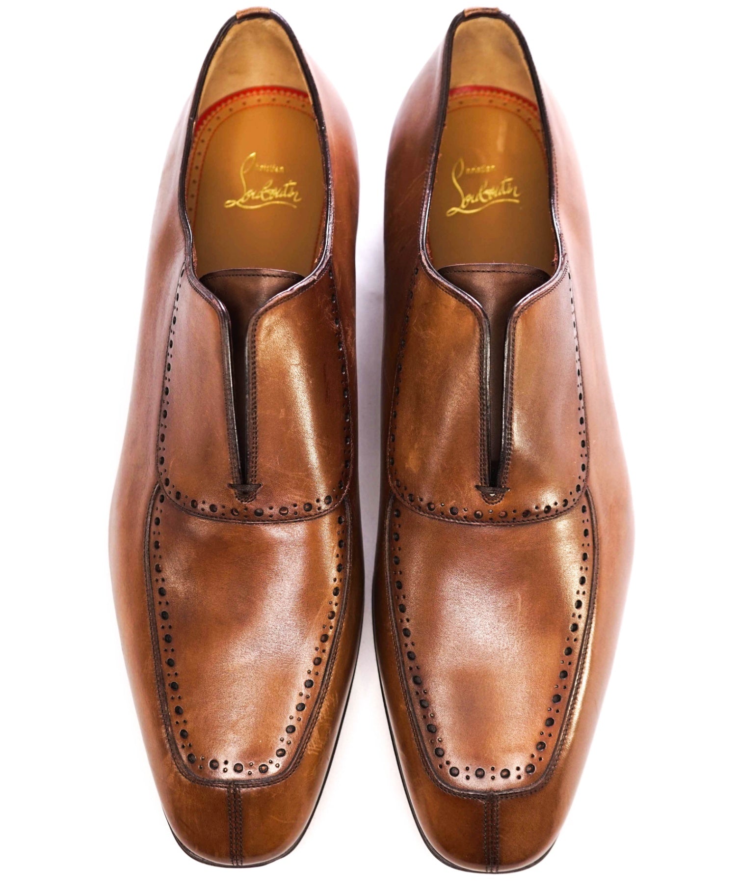$1,250 CHRISTIAN LOUBOUTIN - *LAFITOCH* Brown Lthr Loafer US 13 (46EU)
