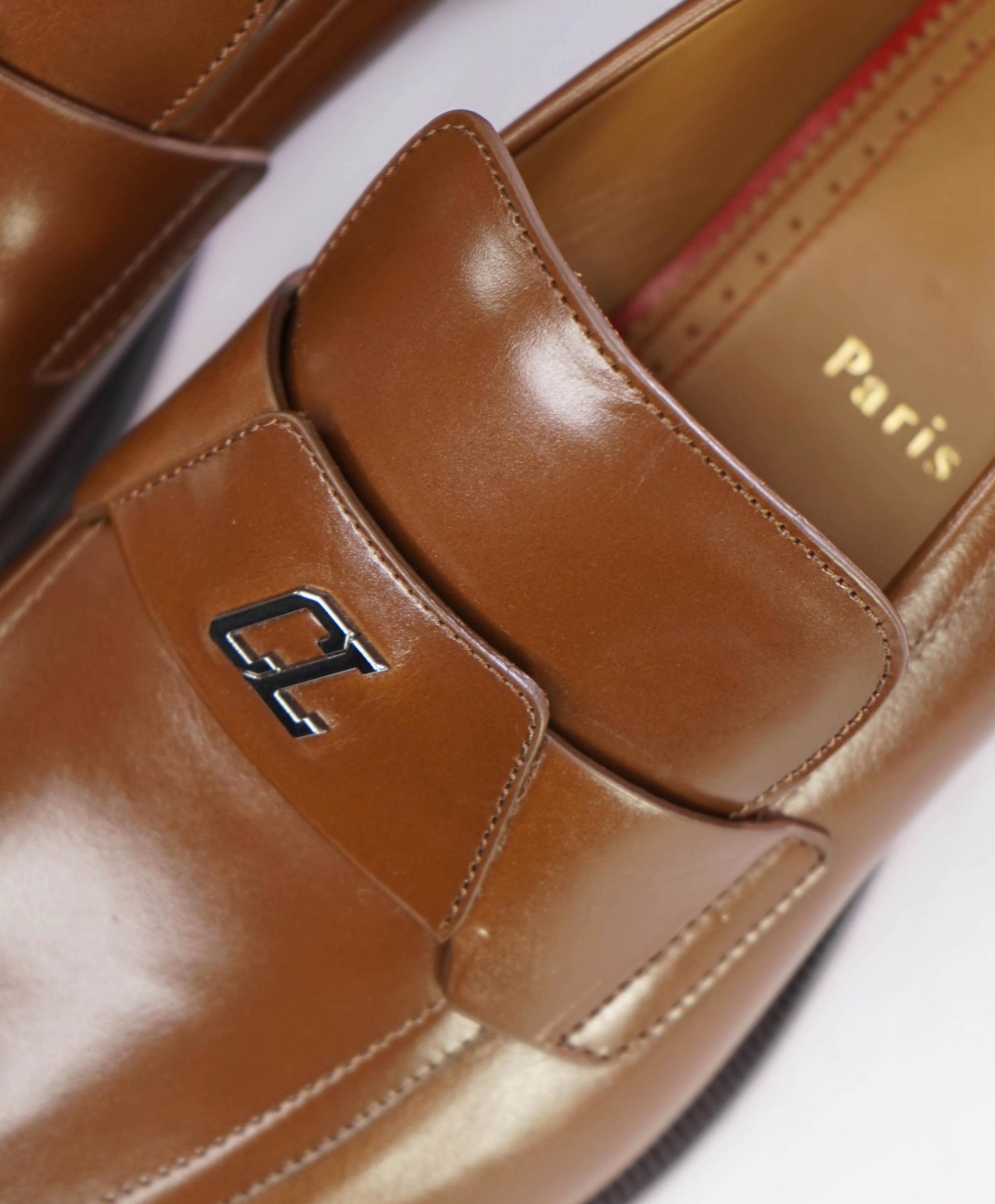 $1,100 CHRISTIAN LOUBOUTIN - *VARSIMOC* Brown Leather Loafers US 9 (42EU)