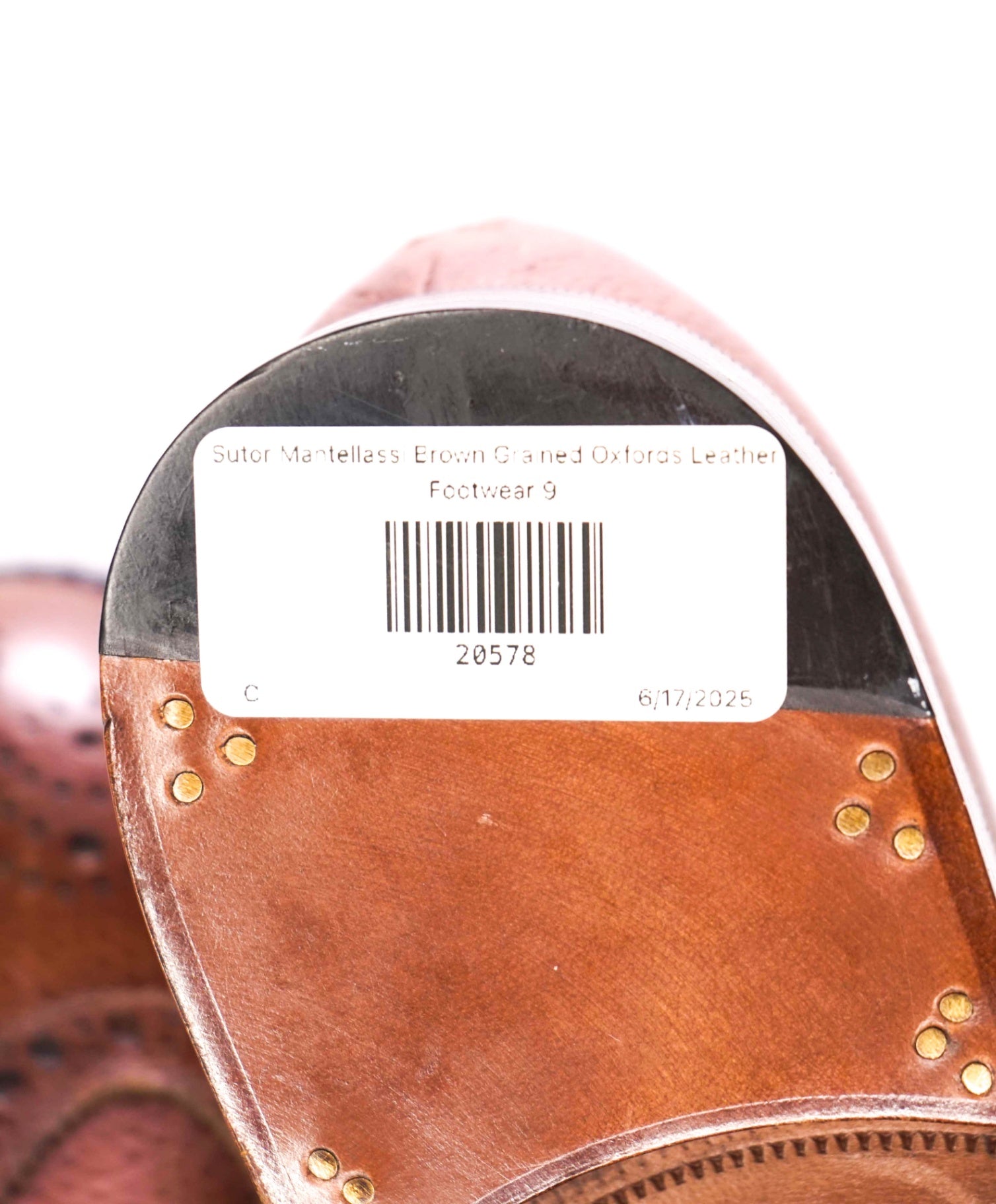 $850 Sutor Mantellassi Brown Pebbled Oxfords Leather Footwear 9
