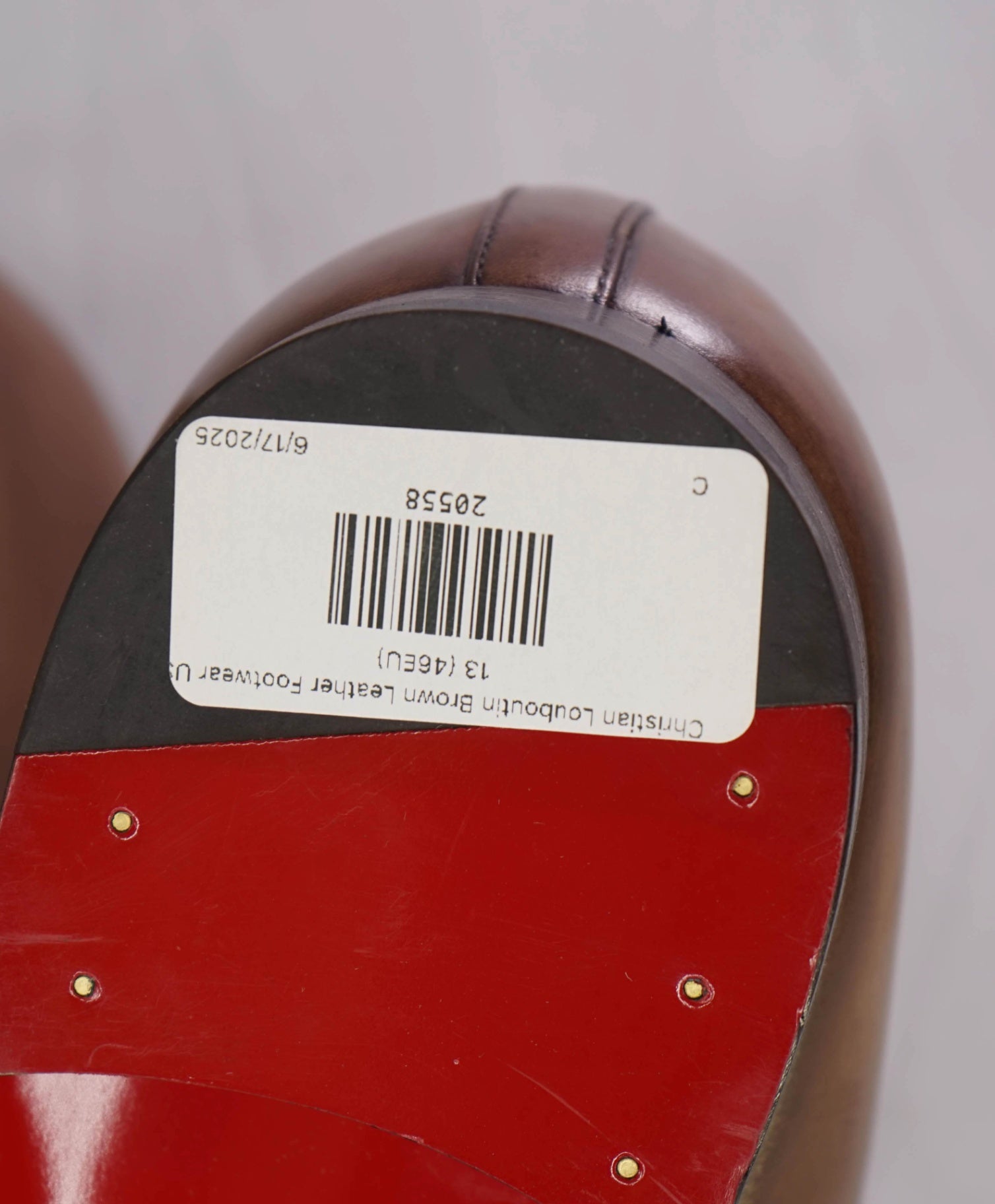 $1,250 CHRISTIAN LOUBOUTIN - *LAFITOCH* Brown Lthr Loafer US 13 (46EU)