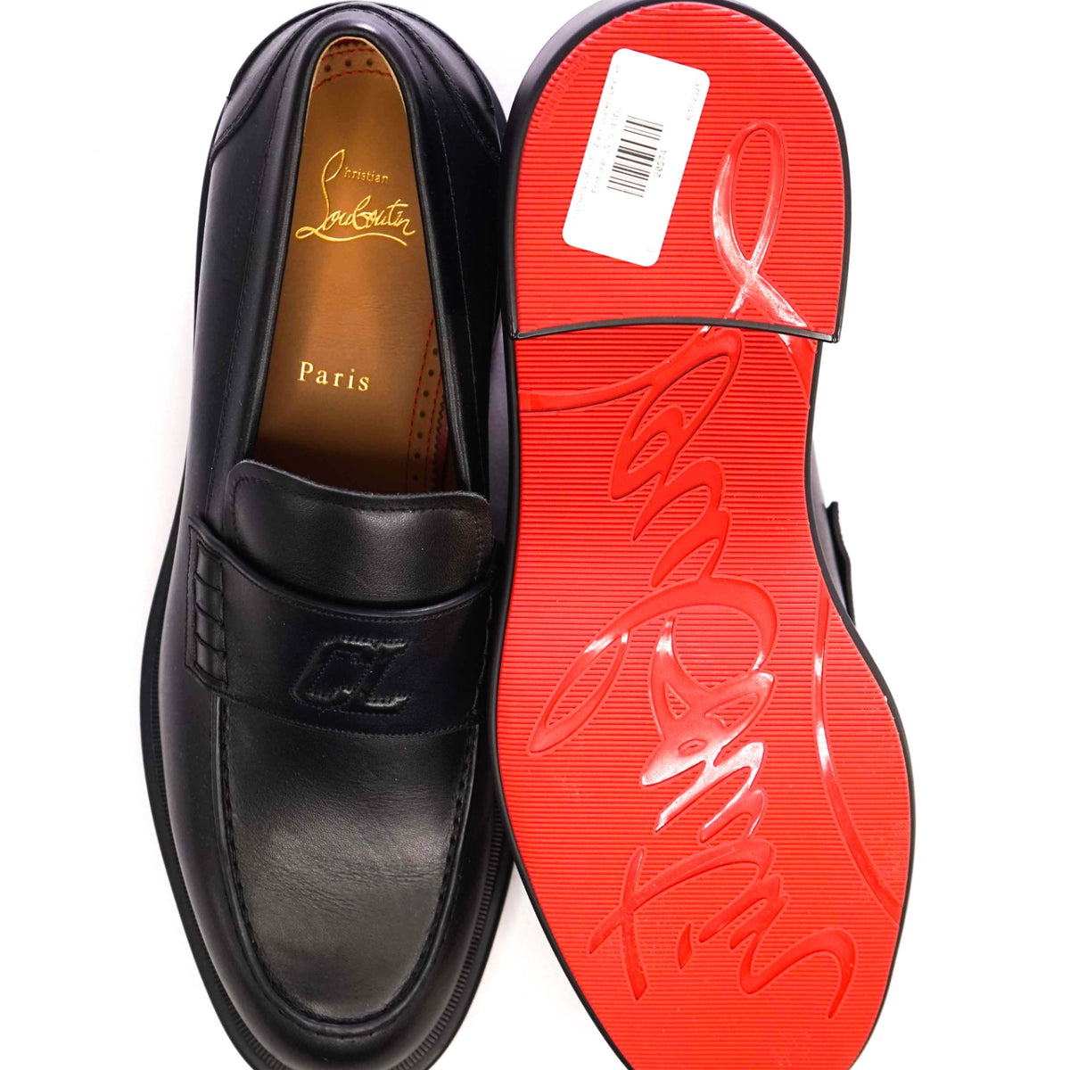 Men\'s Christian Louboutin URBINO Leather loafers size 43 made in Italy Christian Louboutin Urbino Moc - 1240384BK01 | REVERSIBLE main image 2