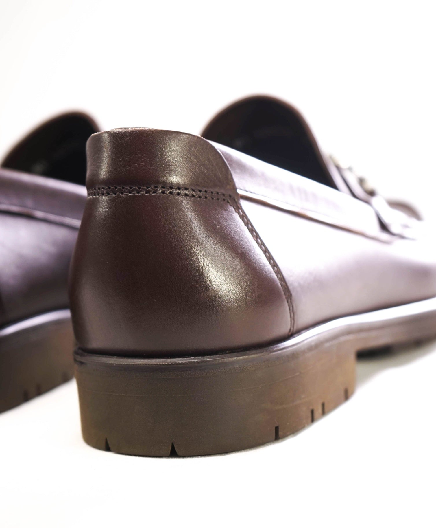 $895 Salvatore Ferragamo "DAVID" Brown Leather Loafers 12 D