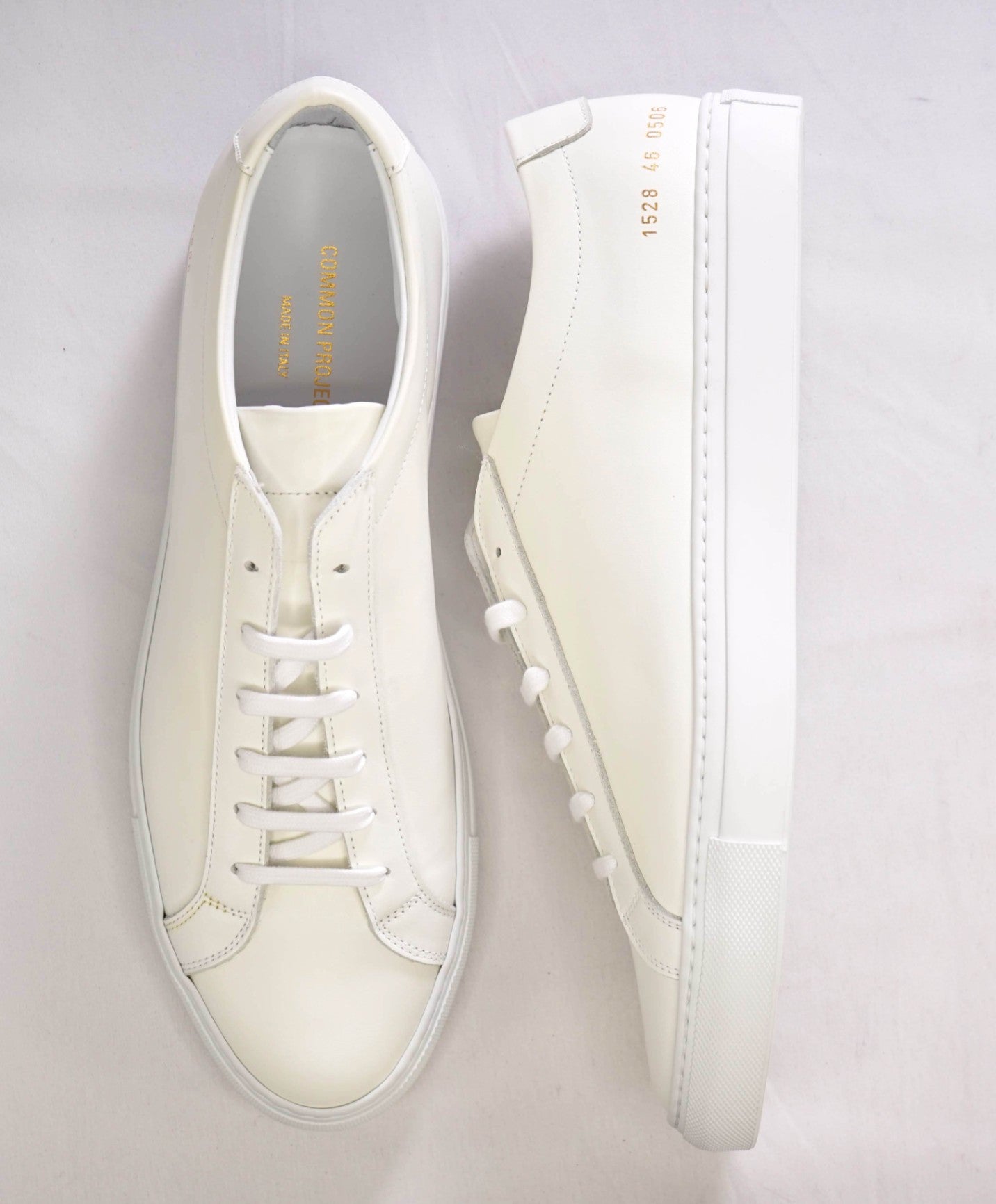 $440 Common Projects White Sneakers Leather Footwear US 13 (46EU)