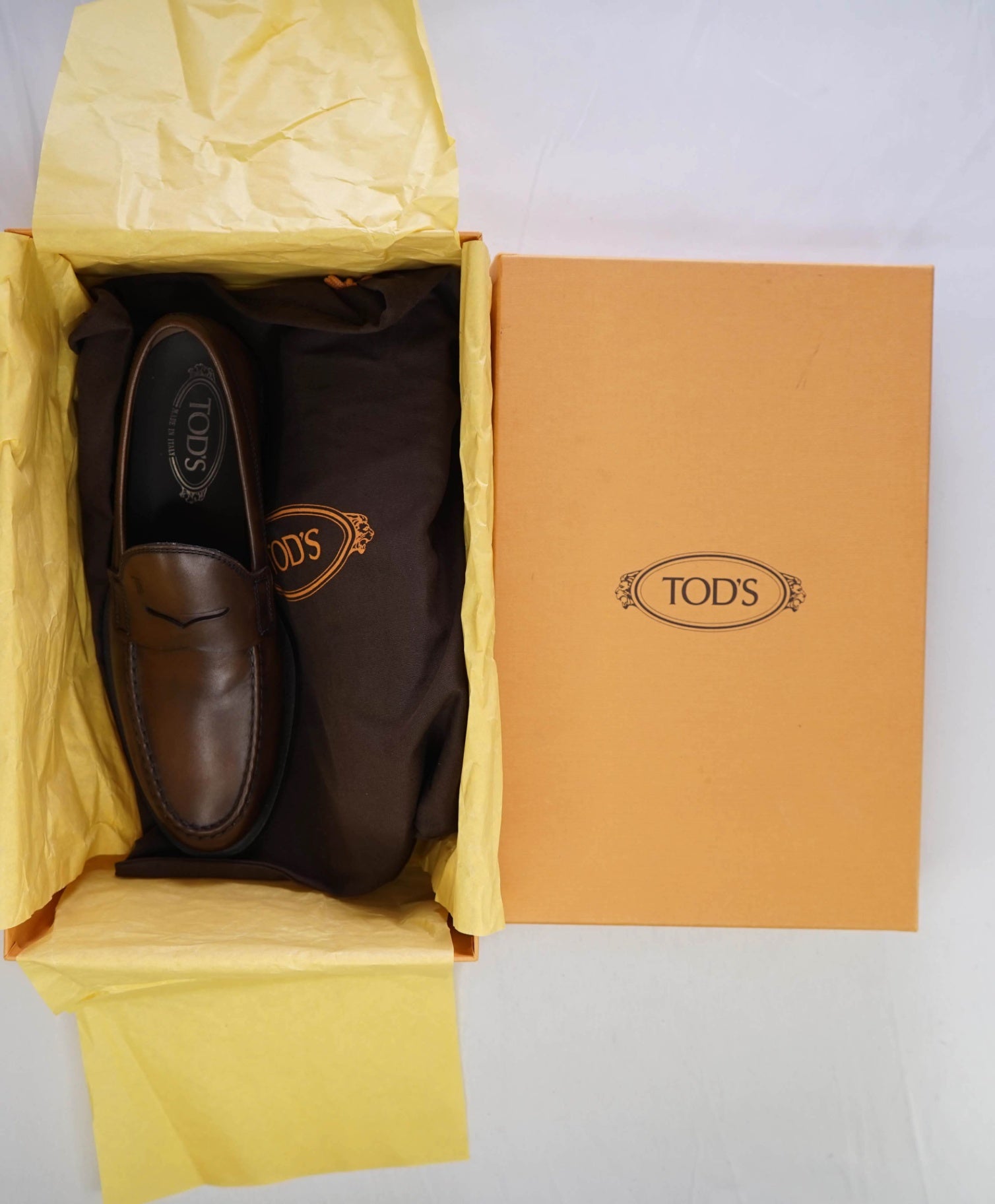 $825 TOD’S - “Boston” Brown Leather Penny Loafers - US 7.5 (6.5UK)