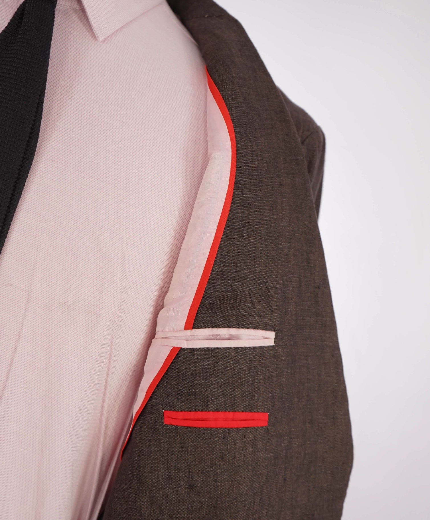 $5,750 ISAIA Brown Linen SIDE TAB NAPOLI Custom 1/1 - 38R