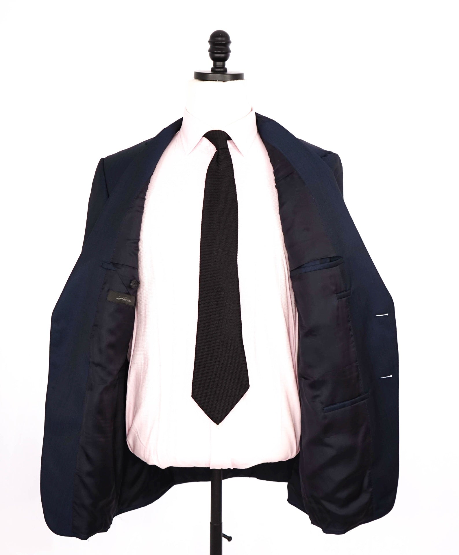 $1,795 Z Zegna Navy Blue Wool/Mohair 2-Btn SLIM Suit 44R