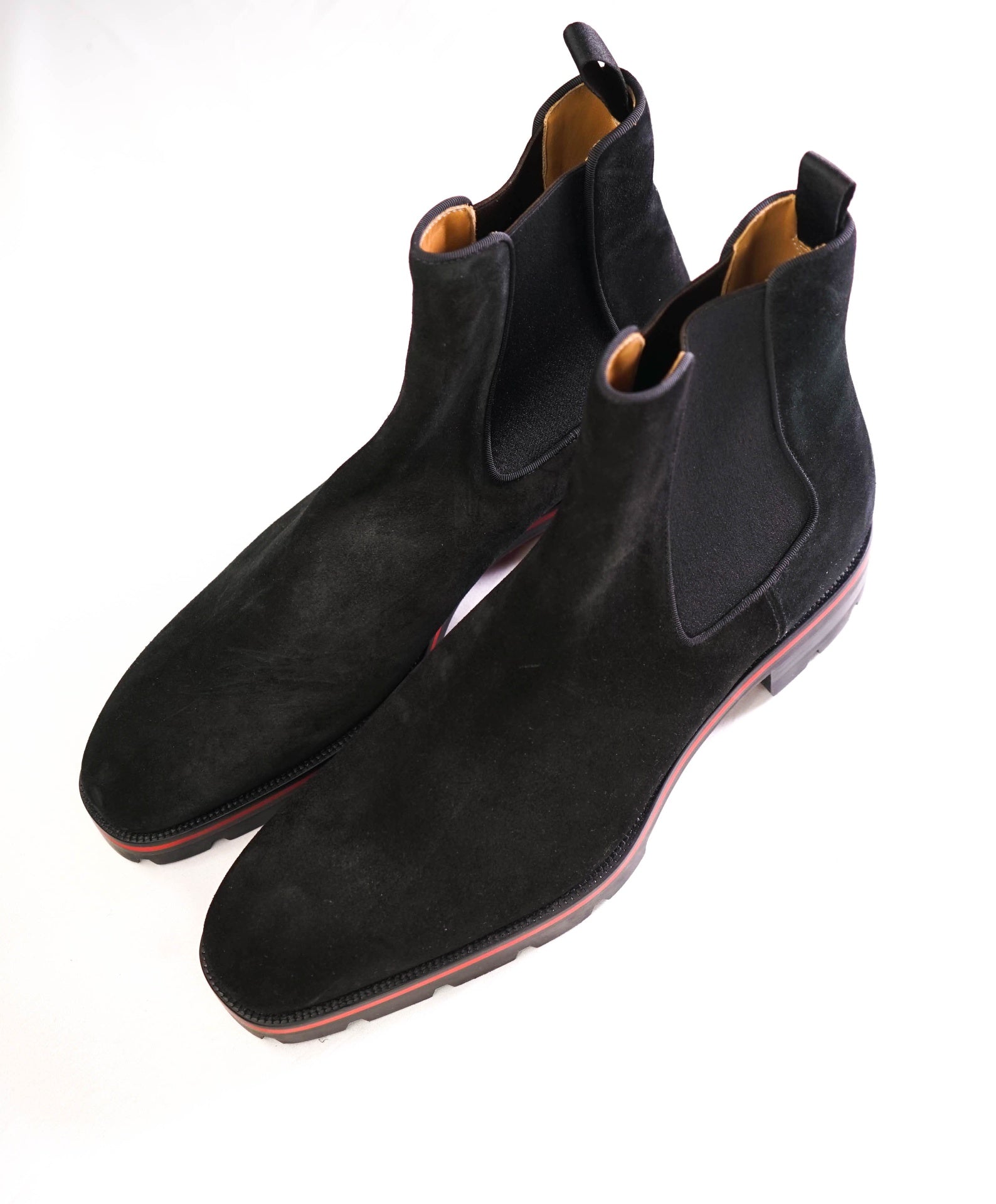 $1,300 CHRISTIAN LOUBOUTIN - *ALPINOSOL* Suede Lug Sole Boots US 12.5 (45.5EU)