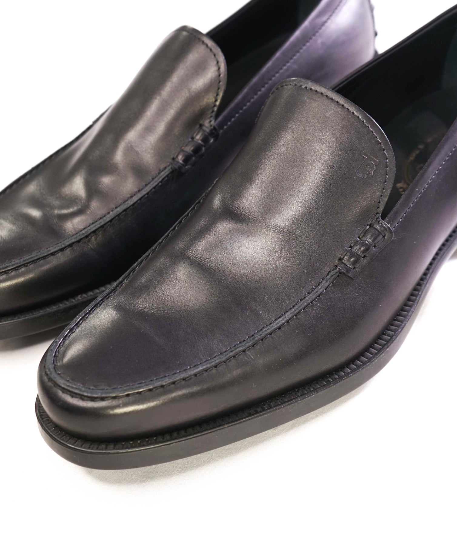 $825 Tod's "Boston" Black Leather Loafers US 12.5 (11.5UK)