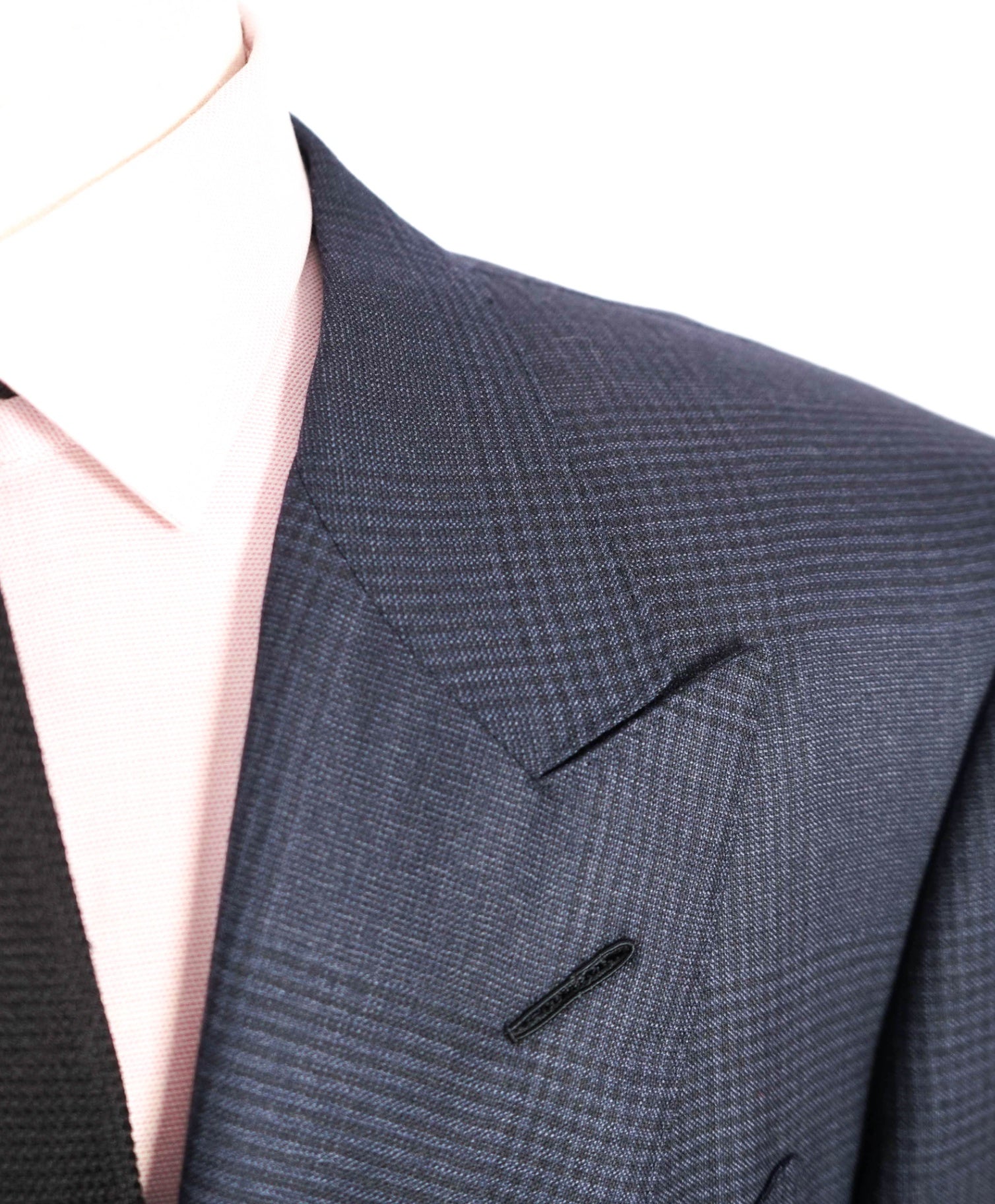 $6,950 Tom Ford Navy Tonal Plaid "WINDSOR" Peak Wool Suit 46R