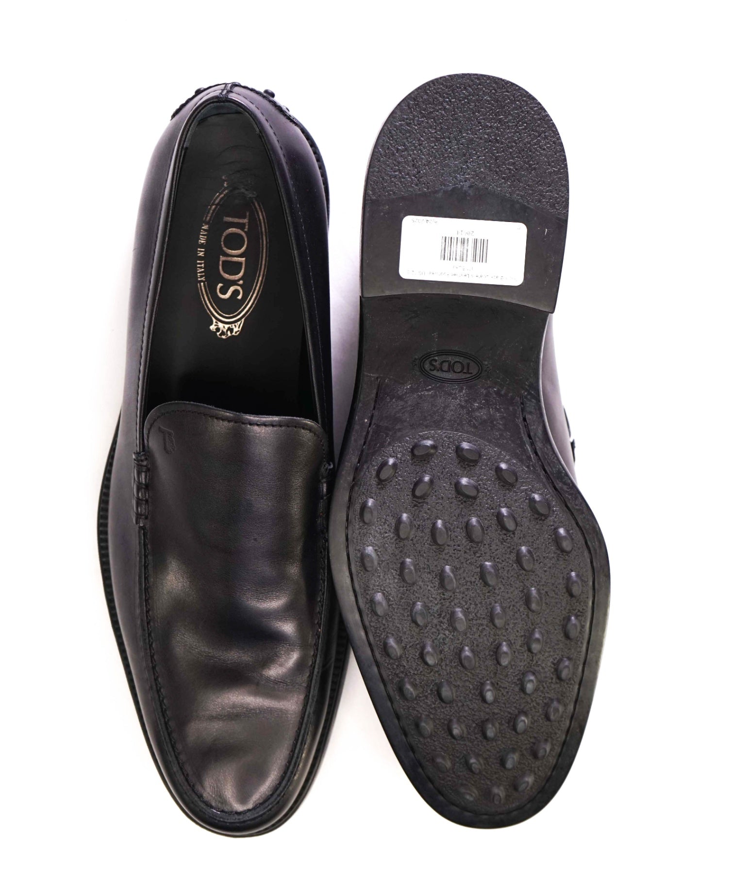 $825 Tod's "Boston" Black Leather Loafers US 12.5 (11.5UK)
