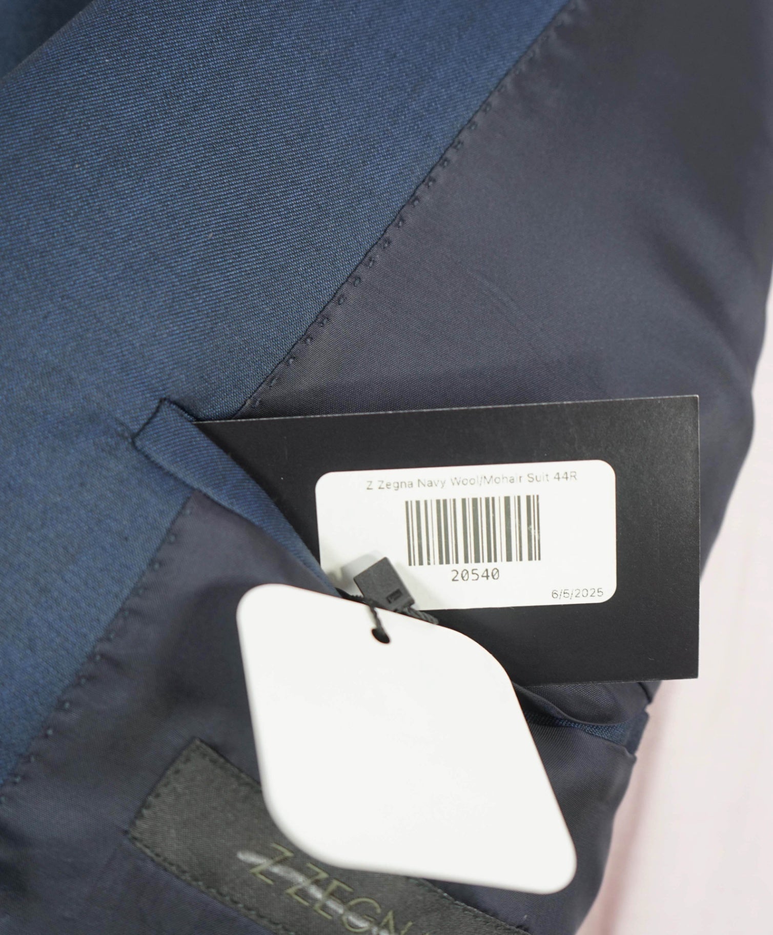 $1,795 Z Zegna Navy Blue Wool/Mohair 2-Btn SLIM Suit 44R