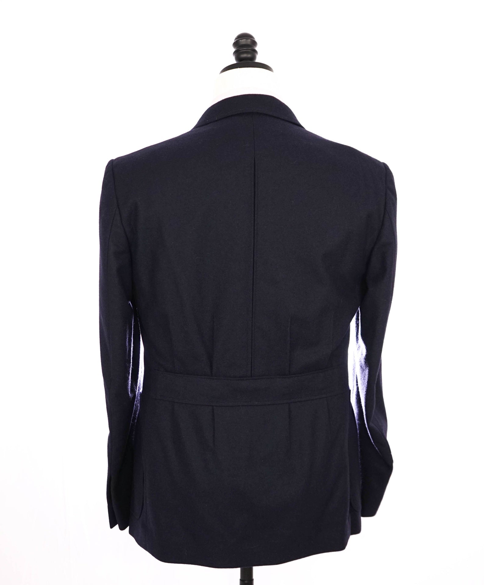 $2,895 Ralph Lauren Purple Label Navy Flannel Wool Blazer 38R