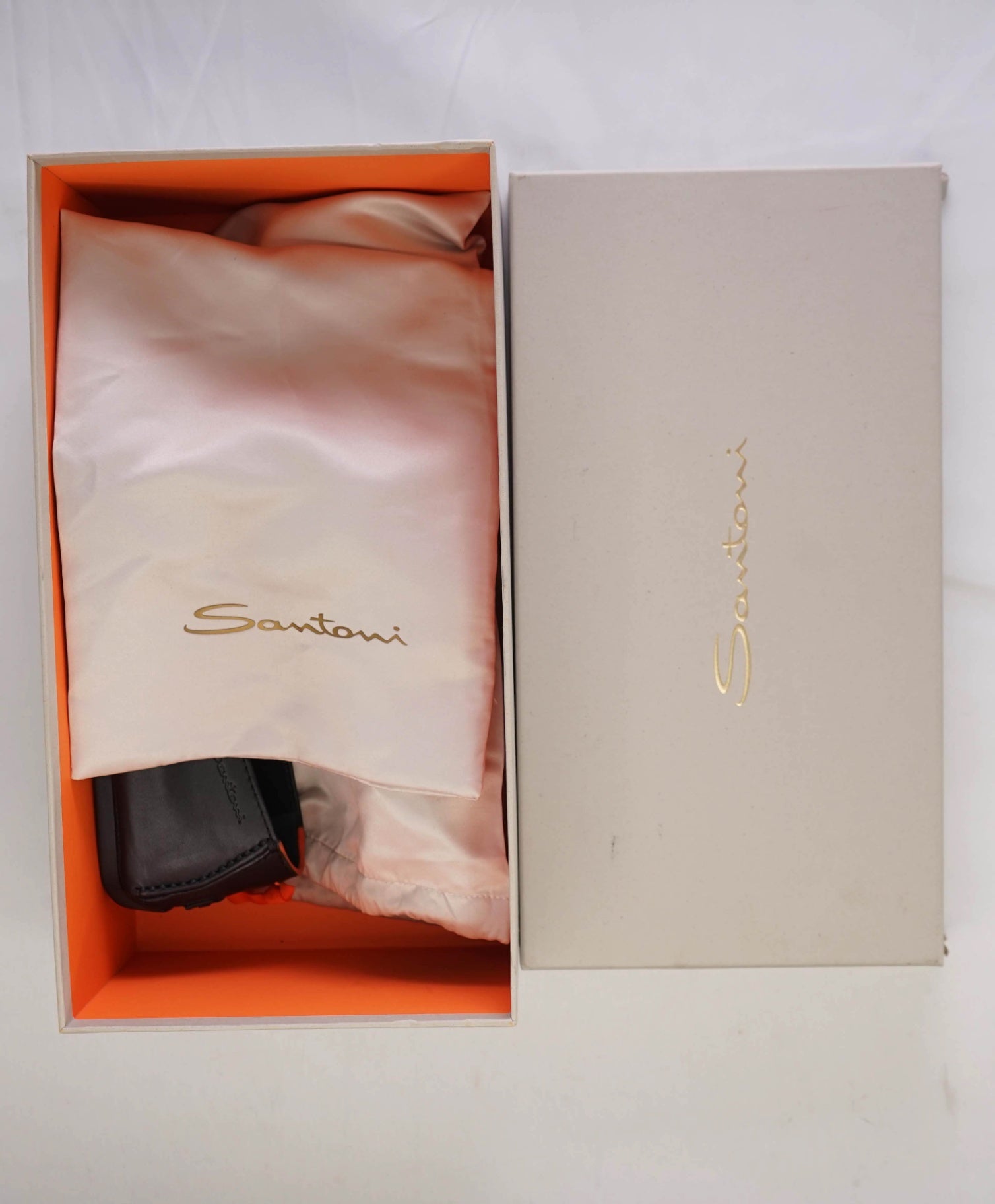 $750 SANTONI - Black Leather DOUBLE MONK Slip-On Loafers US 8 (7UK)