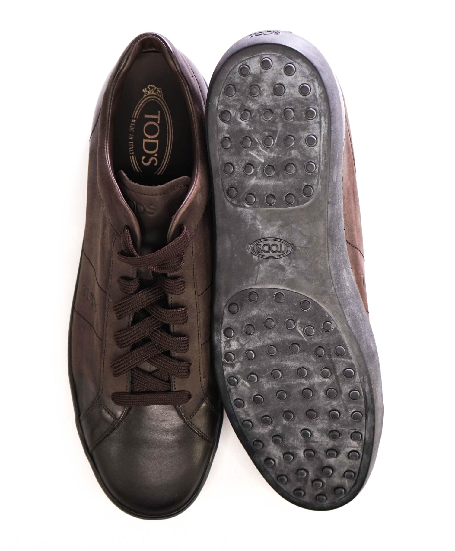 $825 Tod's Brown Sneakers Ombre Leather US 13 (12UK)