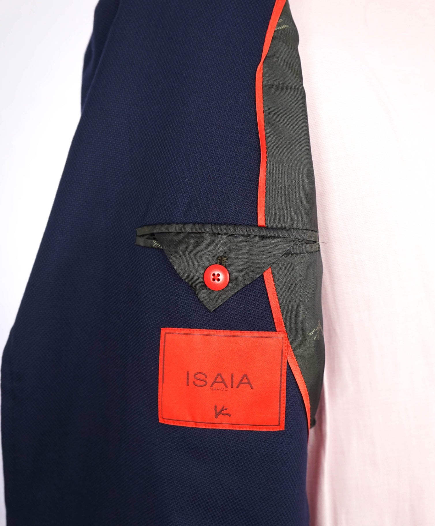 $3,295 ISAIA Cortina Navy Patch Pocket Wool Blazer 46R