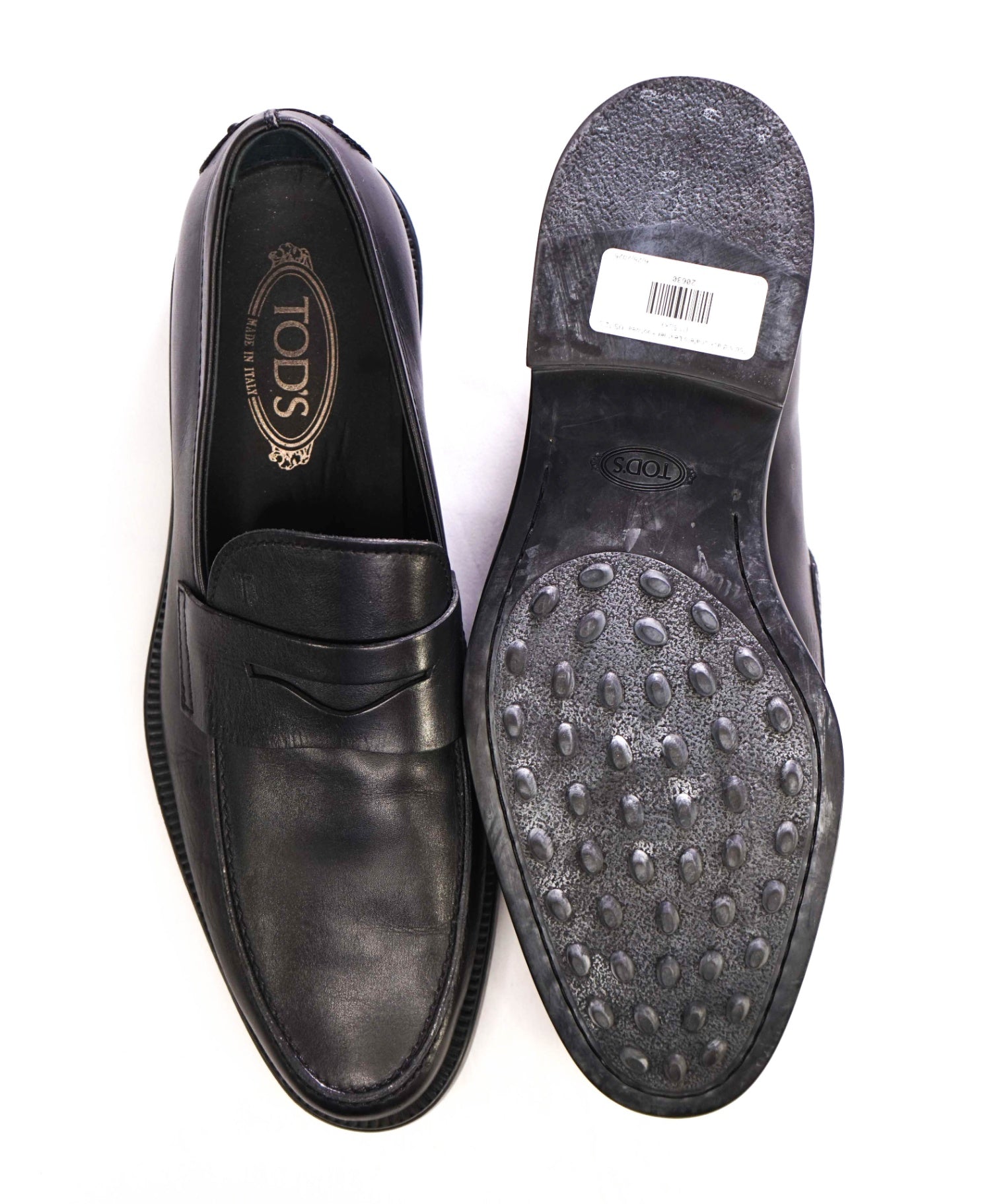 $825 TOD’S - “Boston” Black Leather Penny Loafers US 12.5 (11.5UK)