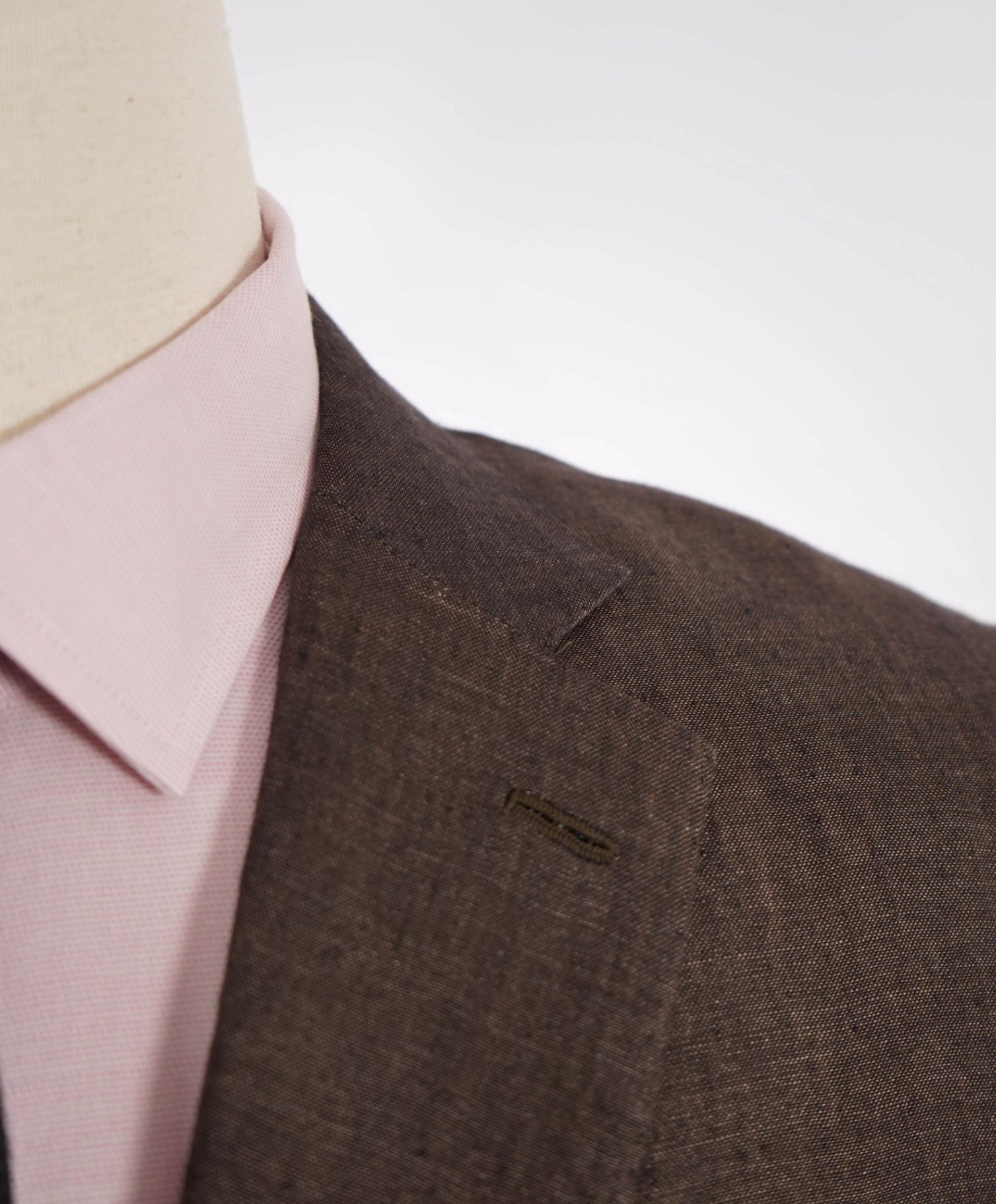 $5,750 ISAIA Brown Linen SIDE TAB NAPOLI Custom 1/1 - 38R