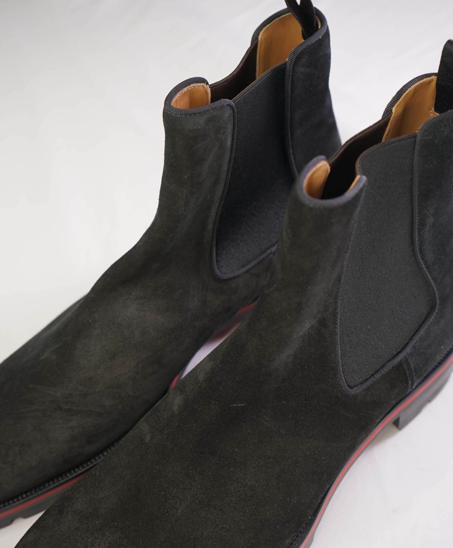 $1,300 CHRISTIAN LOUBOUTIN - *ALPINOSOL* Suede Lug Sole Boots US 12.5 (45.5EU)