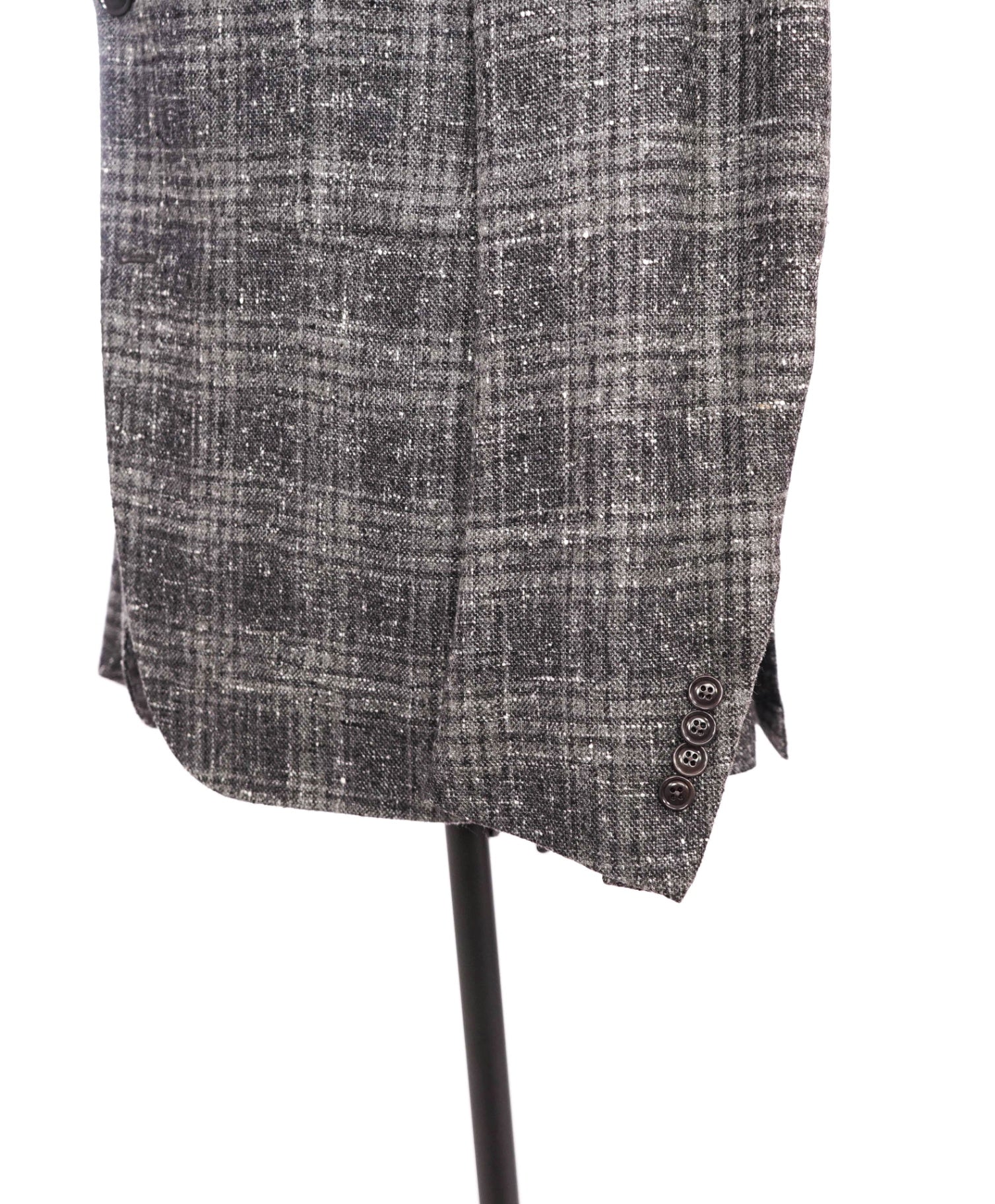 $2,495 Ermenegildo Zegna Grey Plaid Silk/Wool/Cashmere Blazer 50R
