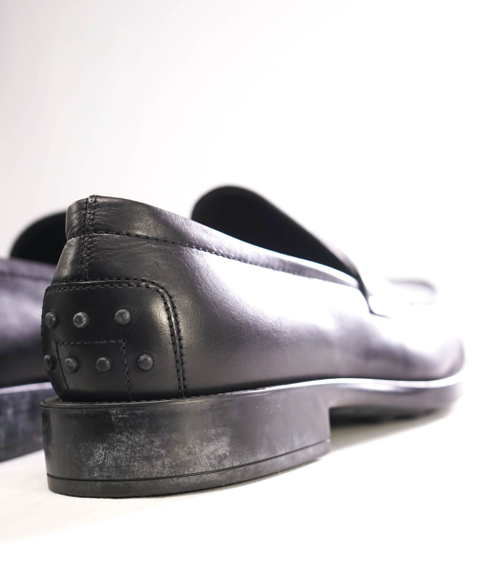 $825 TOD’S - “Boston” Black Leather Penny Loafers US 12.5 (11.5UK)