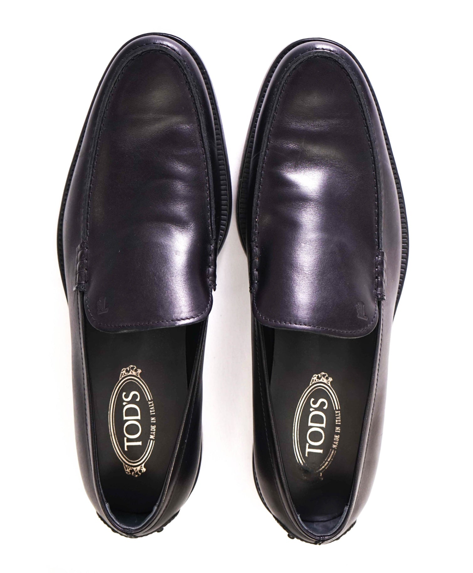 $825 Tod's "Boston" Black Leather Loafers US 12.5 (11.5UK)