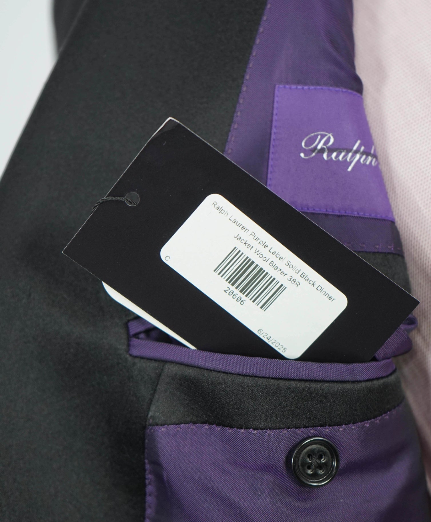 $3,495 RALPH LAUREN PURPLE LABEL - Black Peak Lapel Dinner Jacket 38R