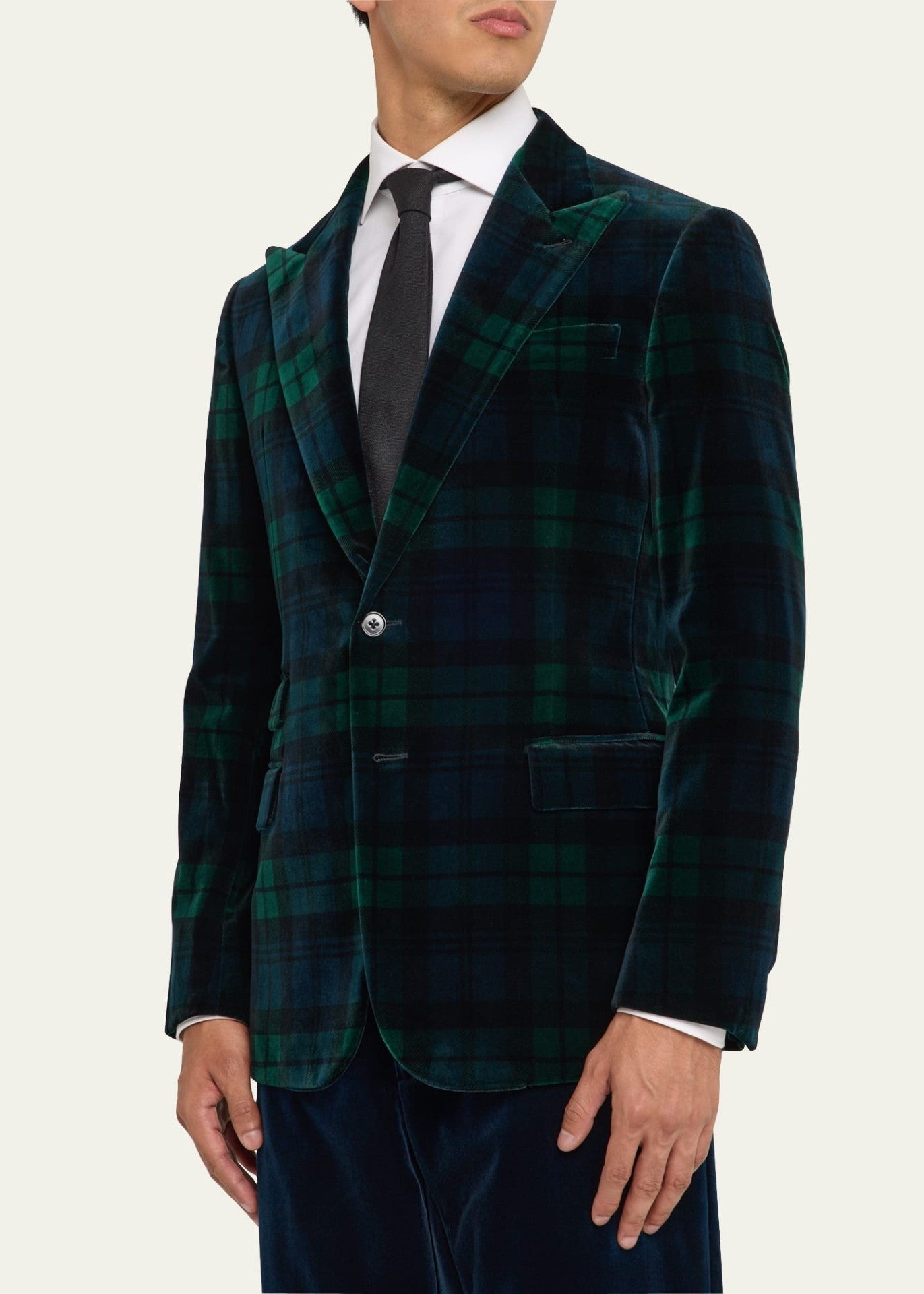 $2,795 RALPH LAUREN PURPLE LABEL - Kent Hand-Tailored Velvet Jacket 46R