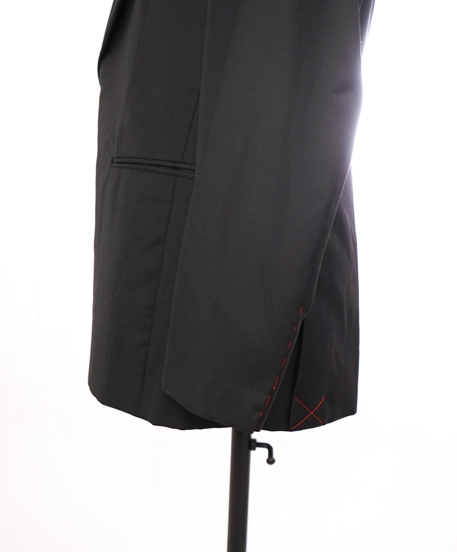 $3,000 ISAIA - PEAK LAPEL Black Wool Tuxedo Dinner Jacket Blazer 42S