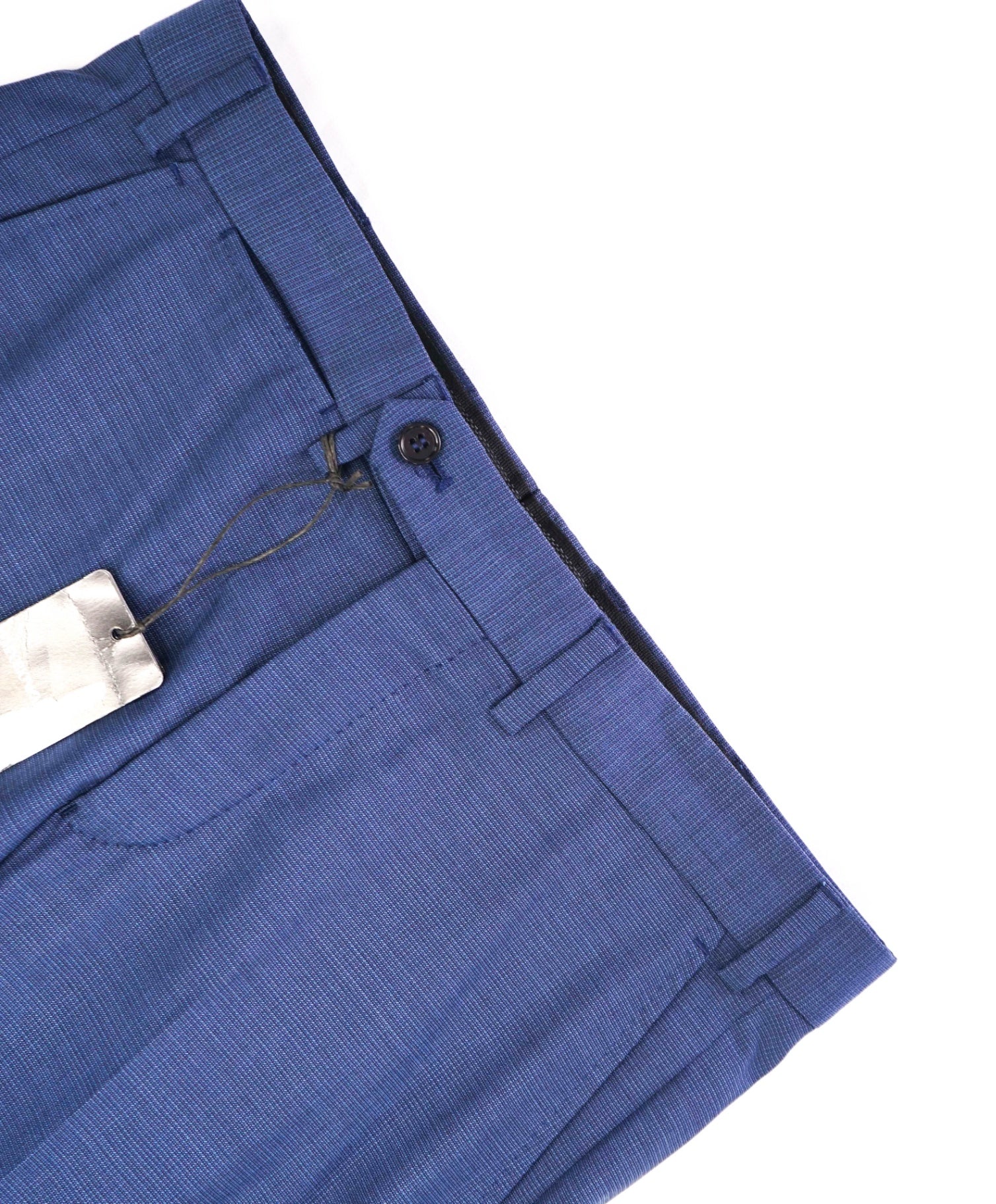 $395 Emporio Armani Textured Blue Micro Check Wool Pants 32W