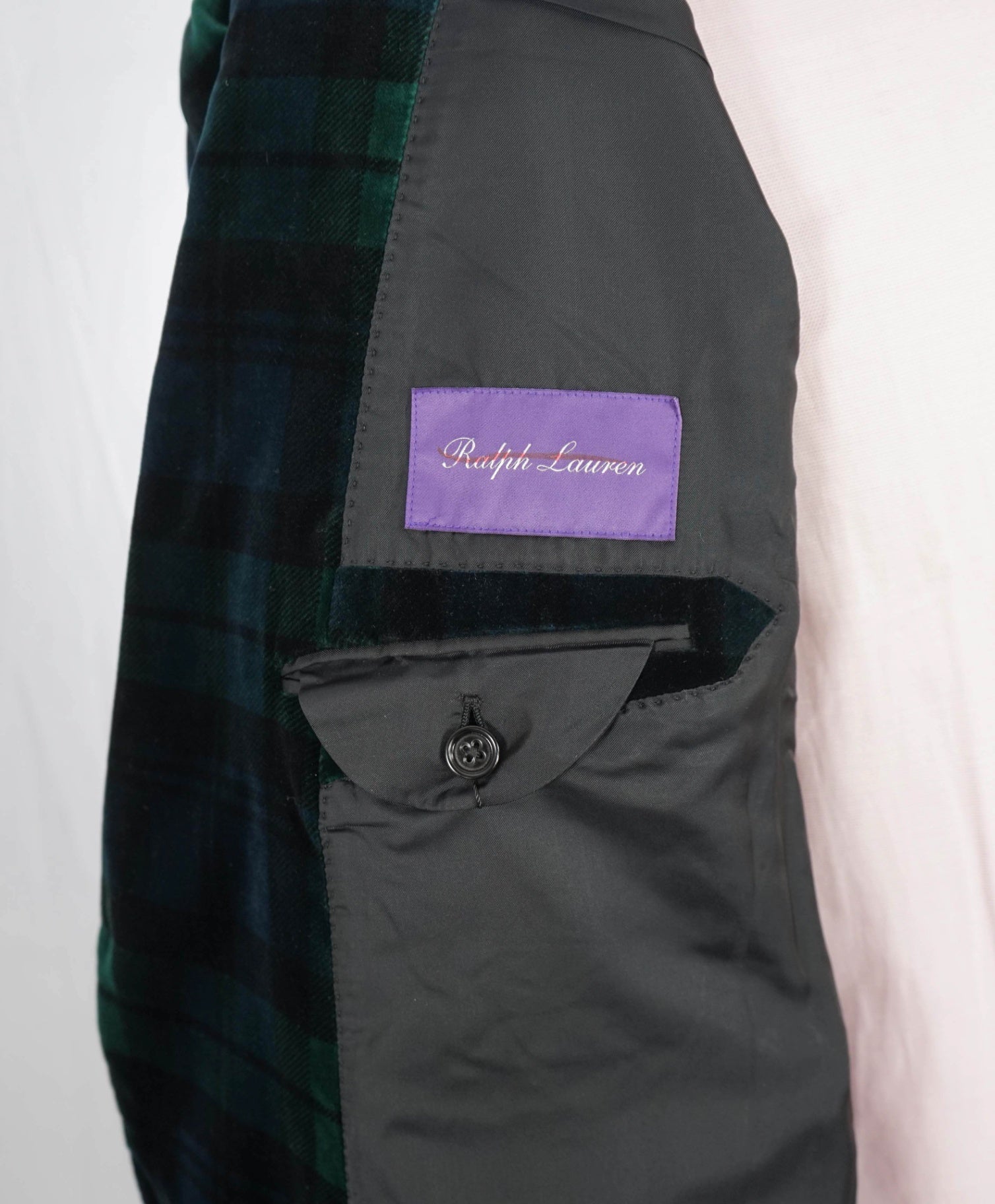 $2,795 RALPH LAUREN PURPLE LABEL - Kent Hand-Tailored Velvet Jacket 46R