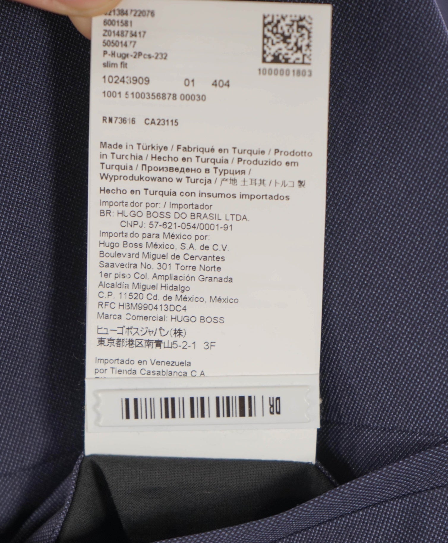 $825 HUGO BOSS Solid Blue Performance Stretch Packable Suit 38S