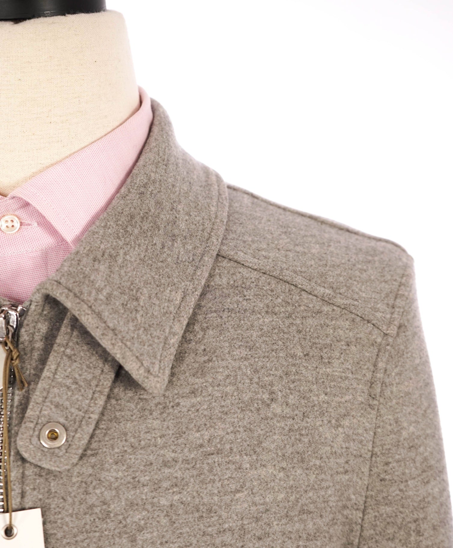 $995 Eleventy Grey ZEGNA Wool/Cashmere Bomber Jacket 40R (M)