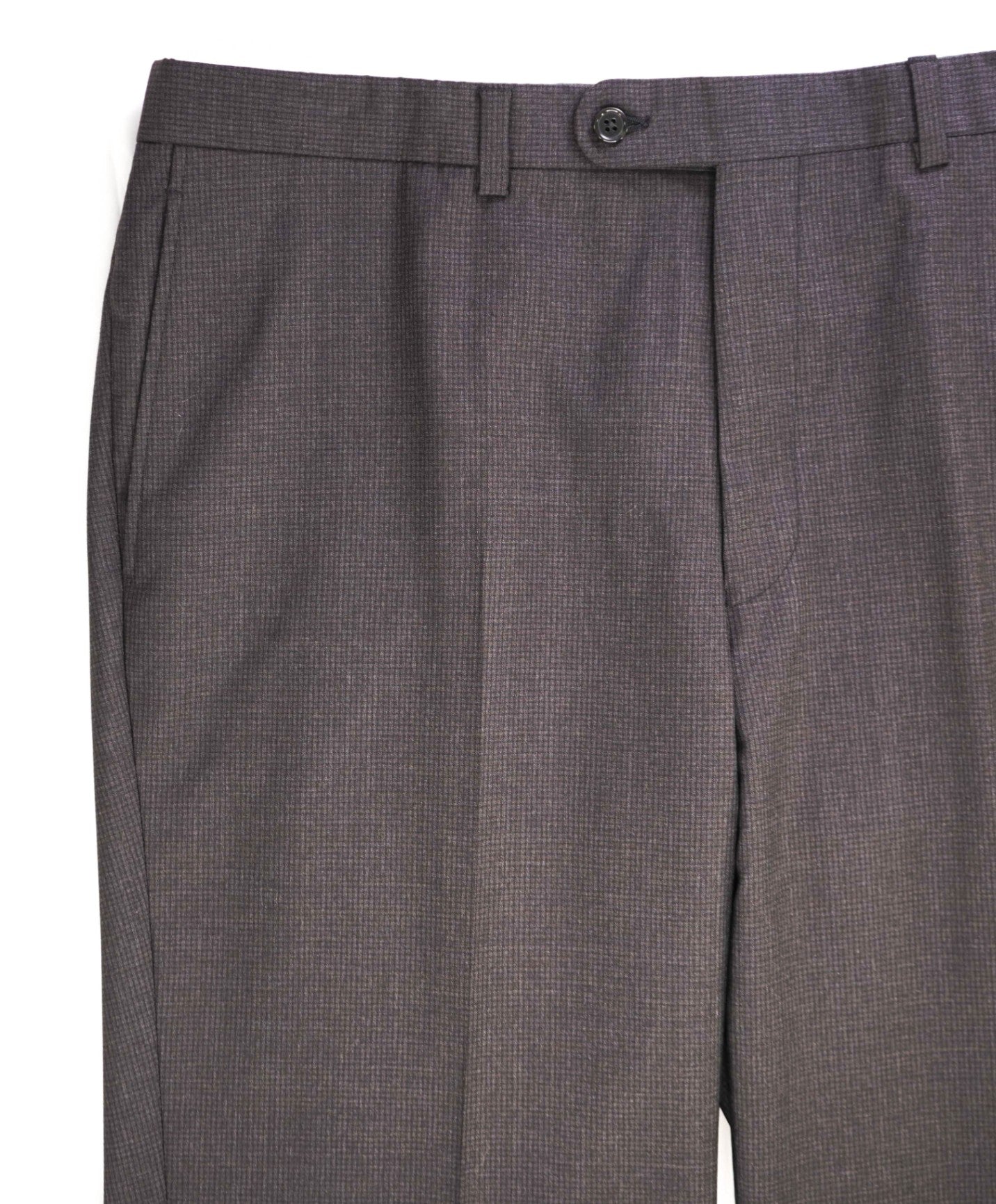$400 Saks Fifth Avenue Dark Grey micro check Wool Pants 38W