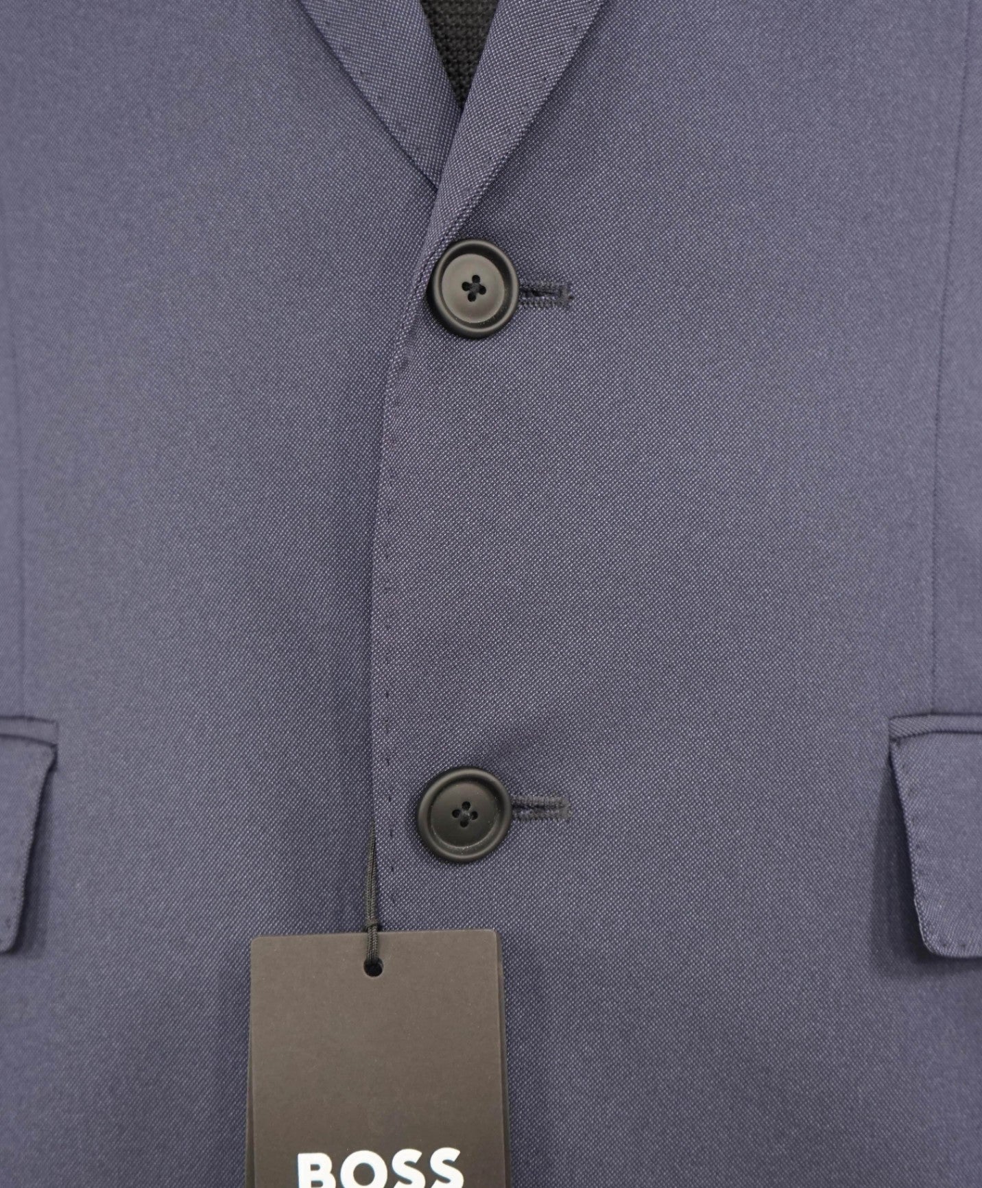 $825 HUGO BOSS Solid Blue Performance Stretch Packable Suit 38S